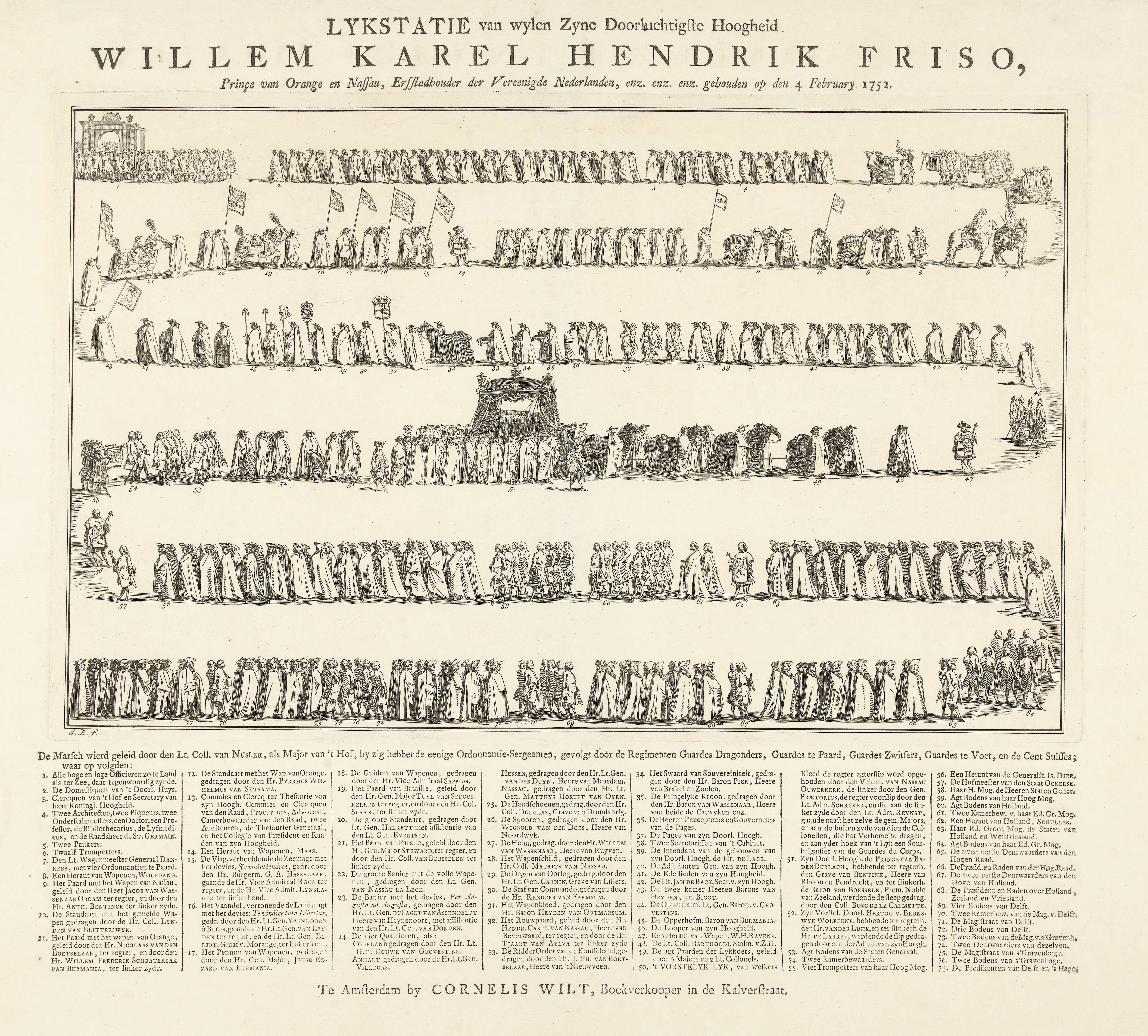 Lijkstatie van Willem IV, 1752