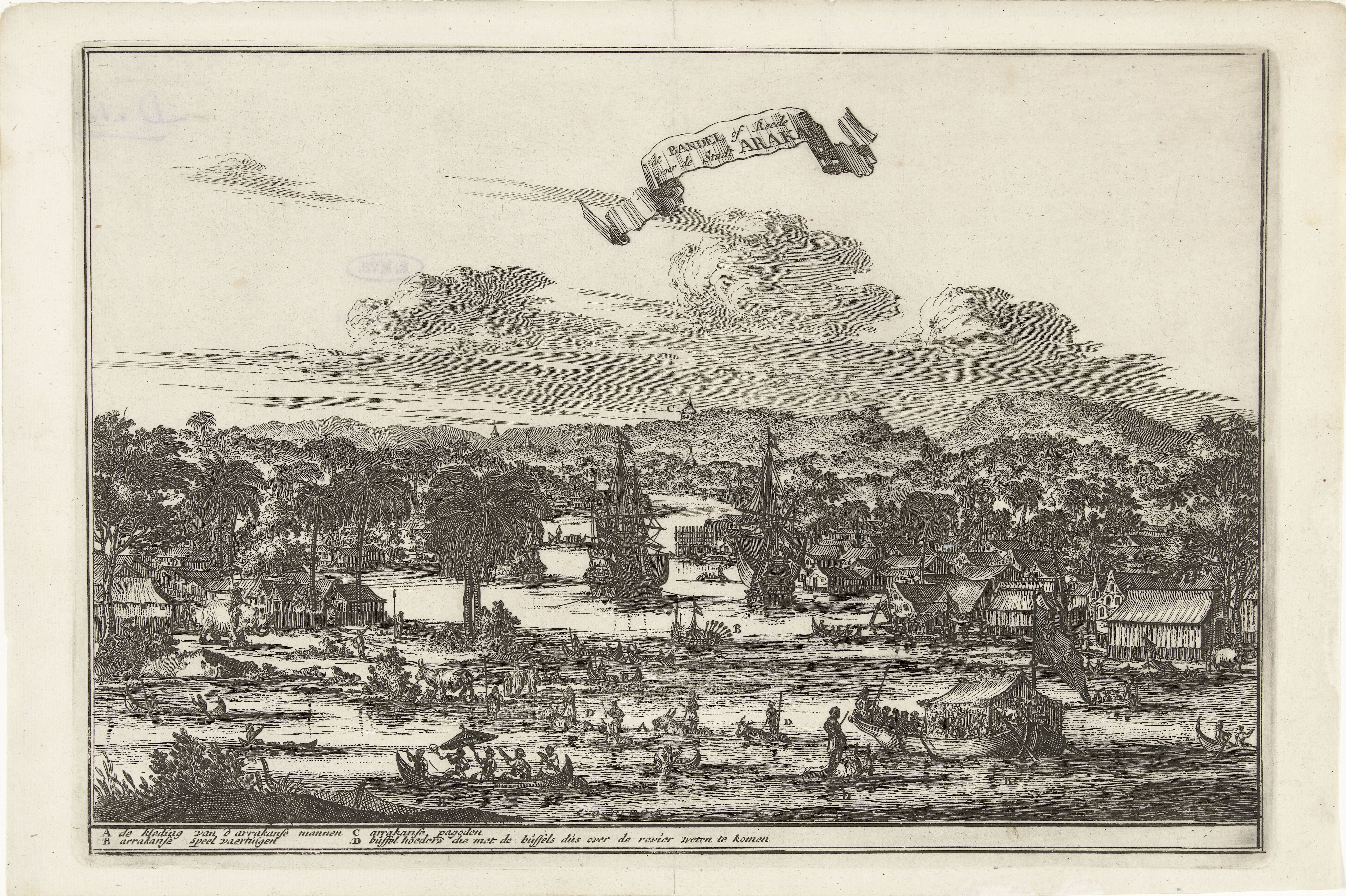 Gezicht op de stad Arakan