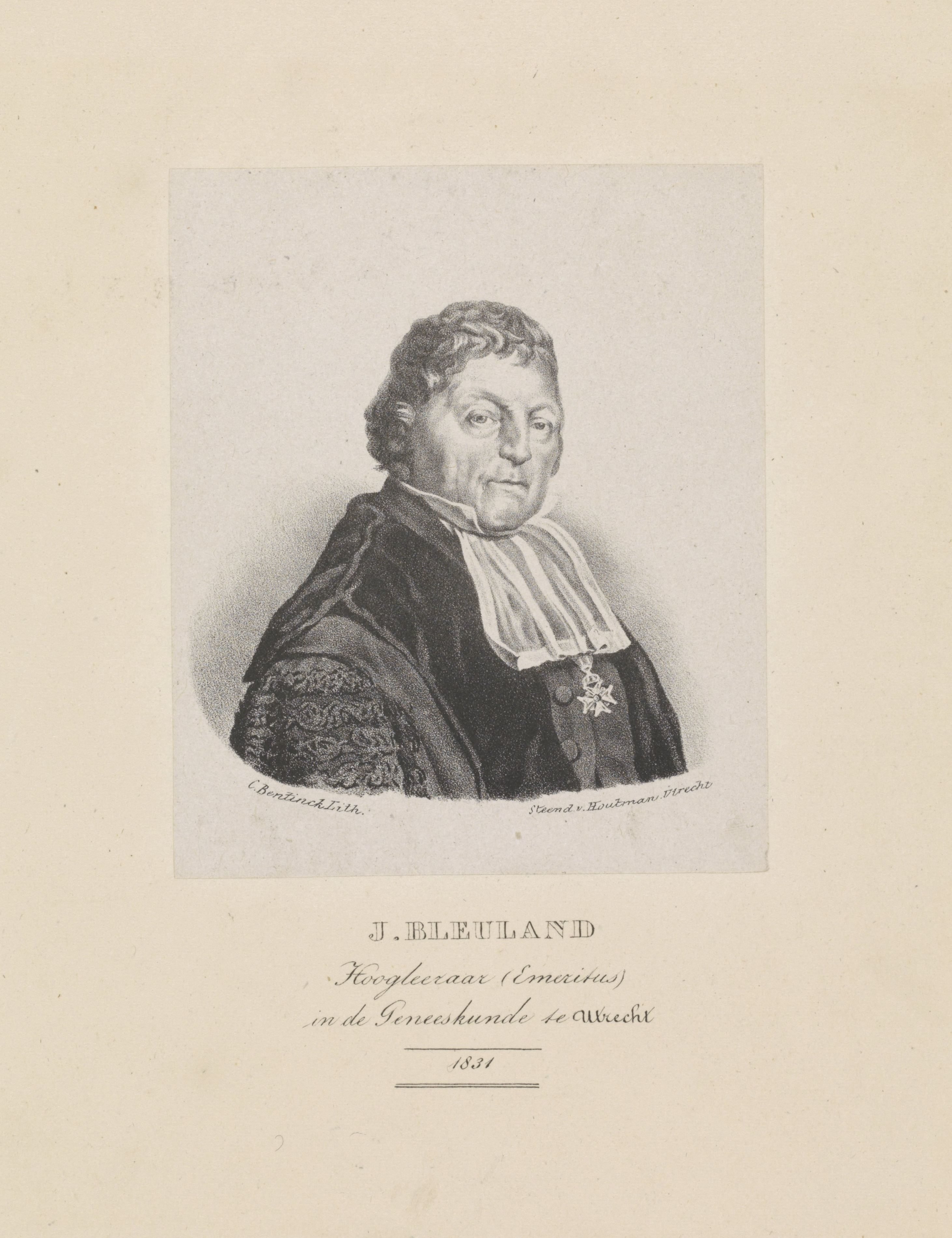 Portret van hoogleraar Jan Bleuland