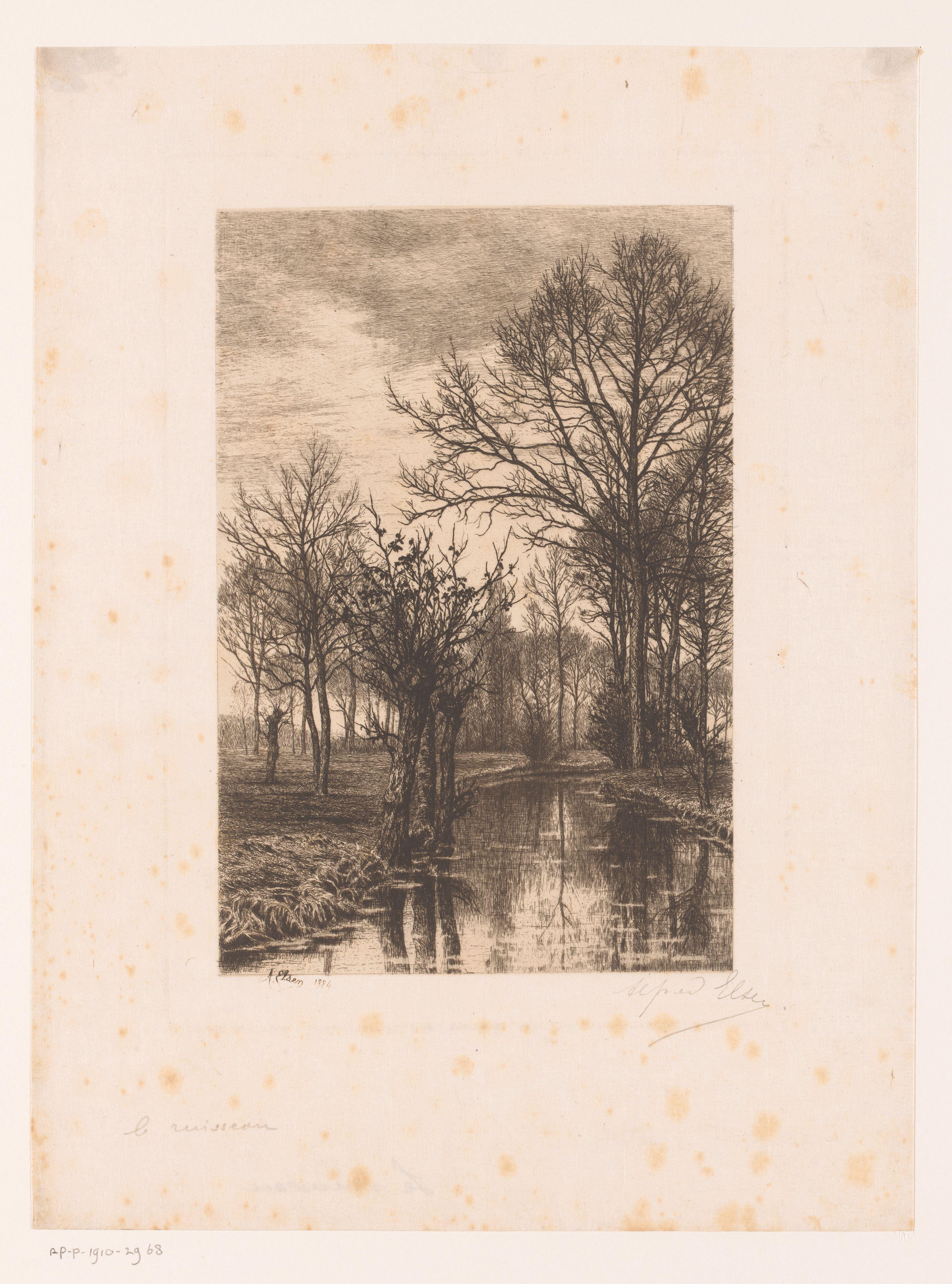Landschap met beek