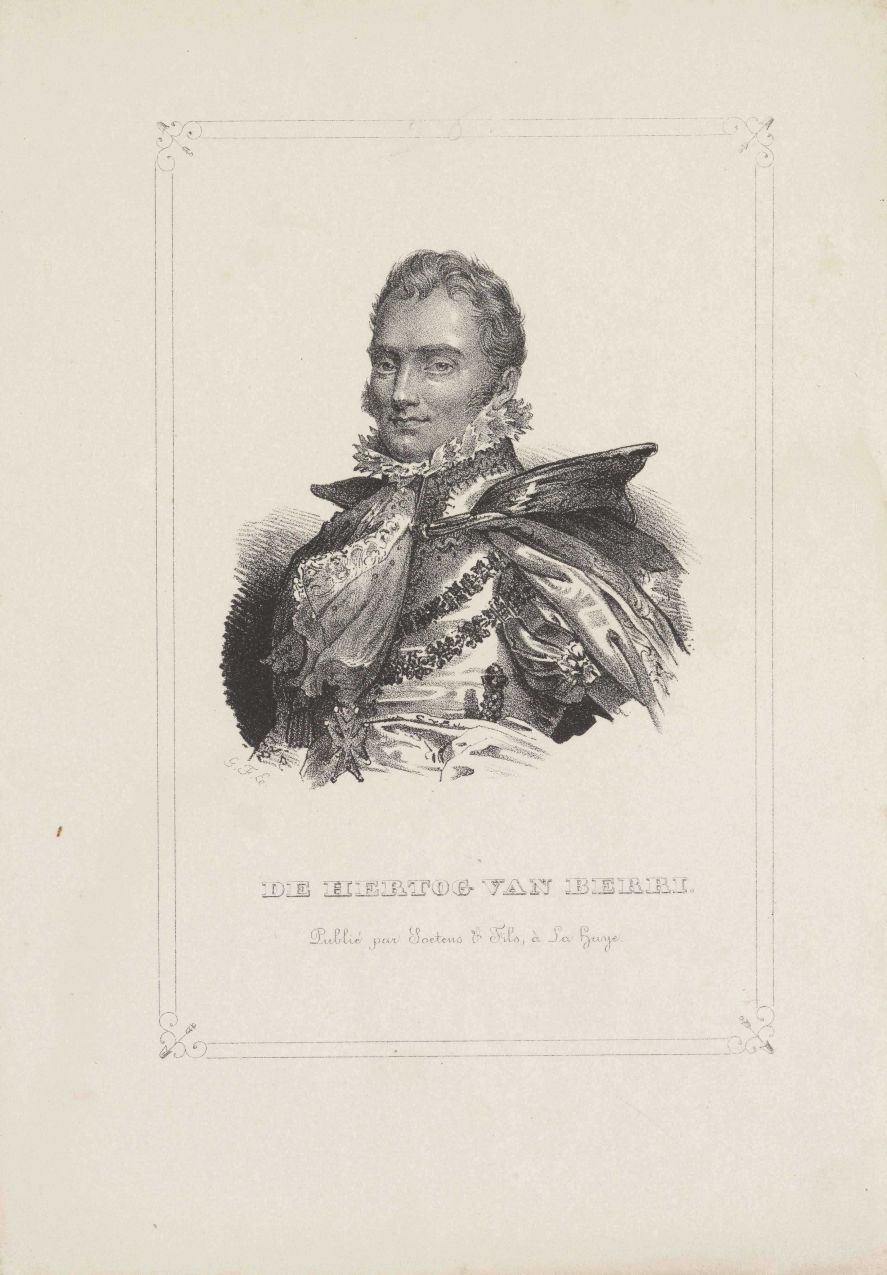 Portret van Karel Ferdinand van Berry