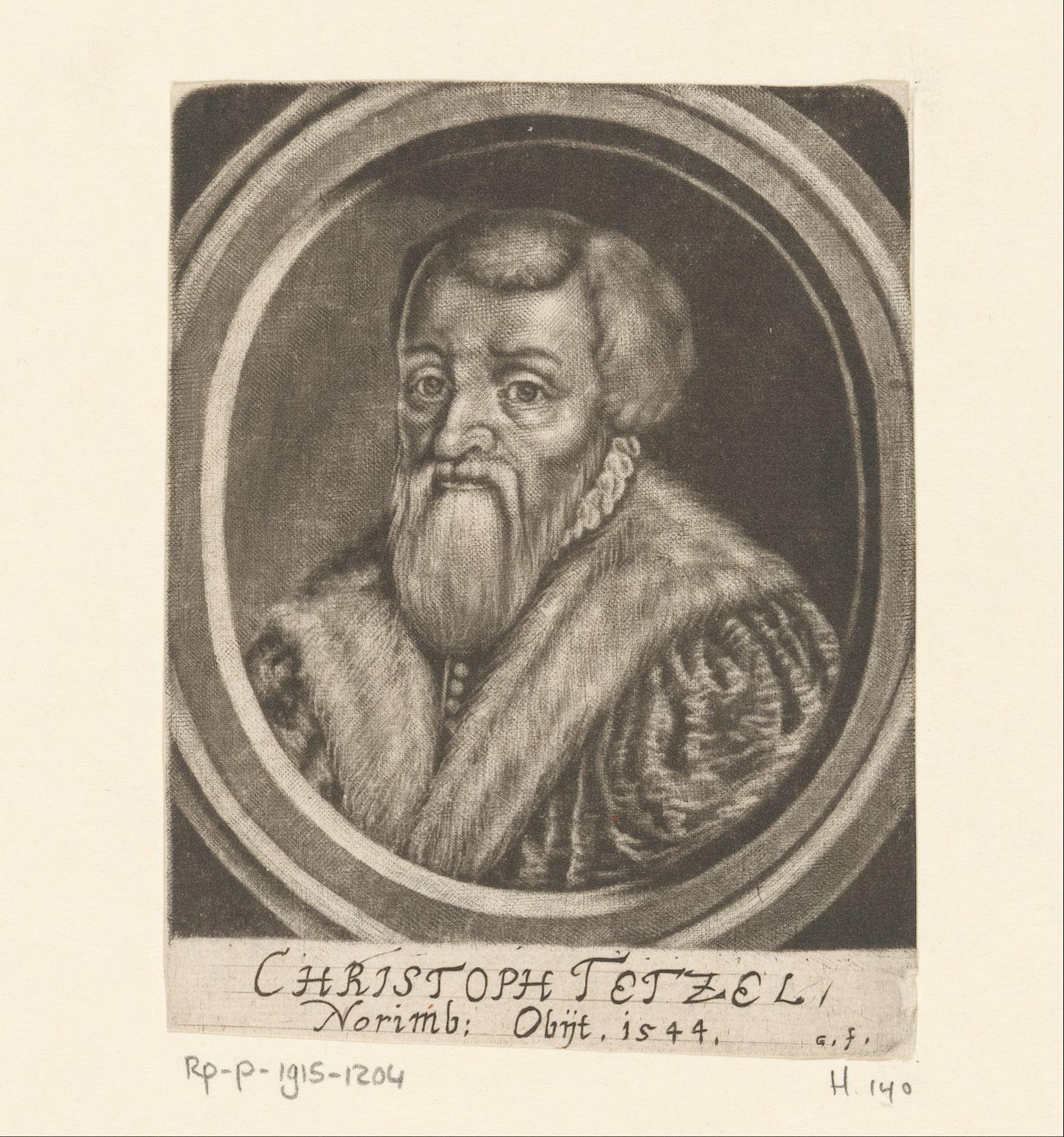 Portret van Christoph Tetzel
