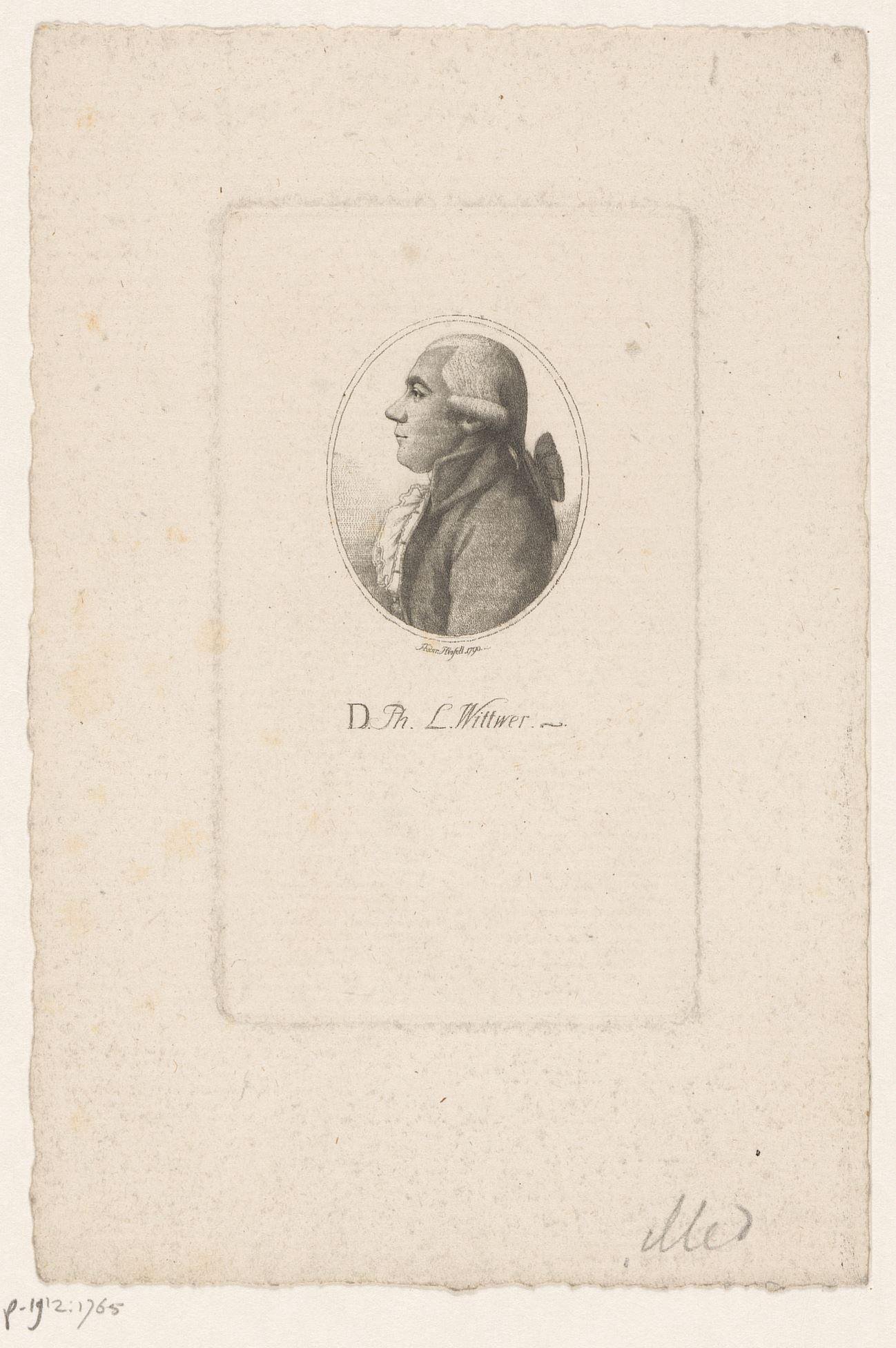 Portret van Philipp Ludwig Wittwer