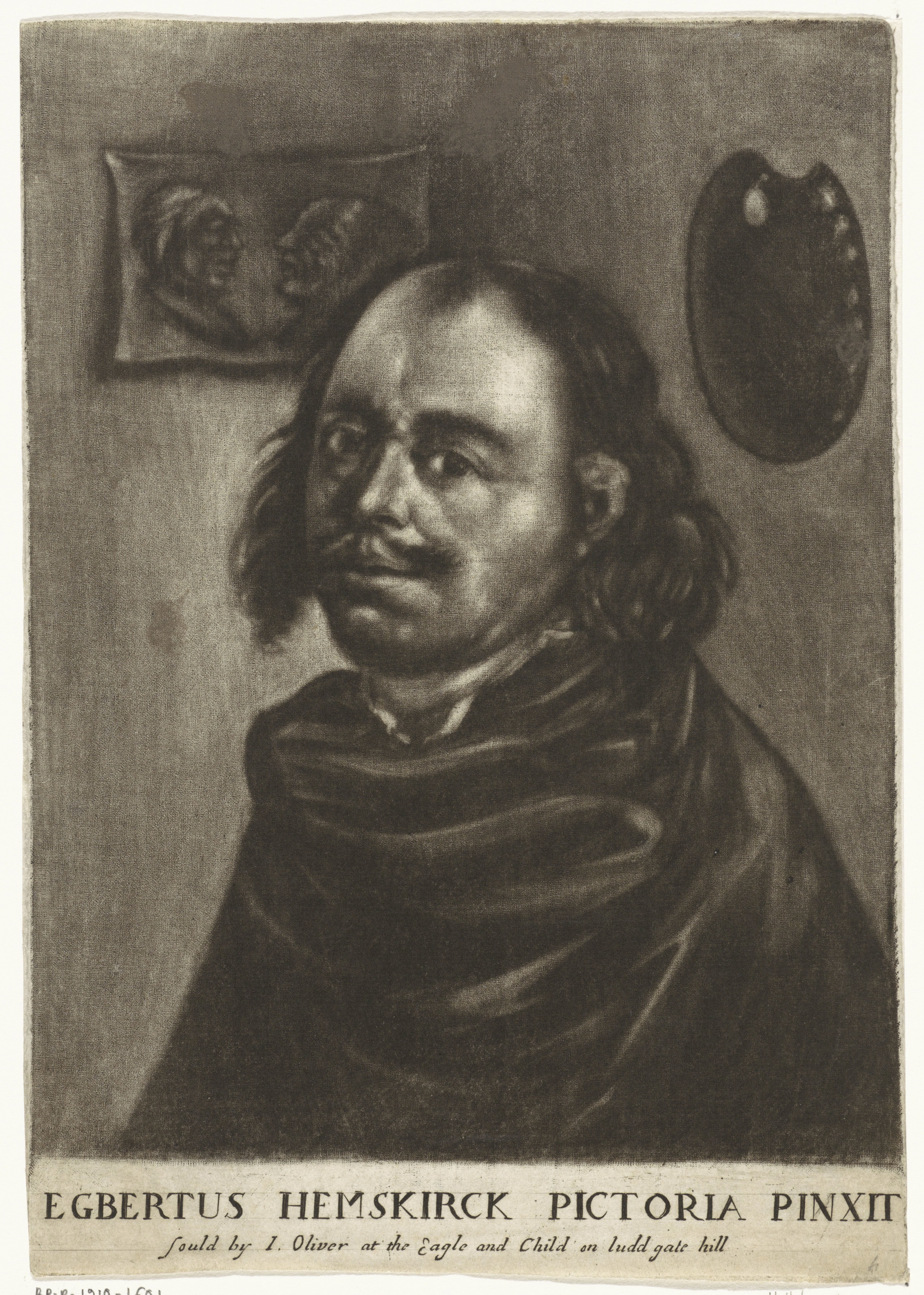 Zelfportret van Egbert van Heemskerck