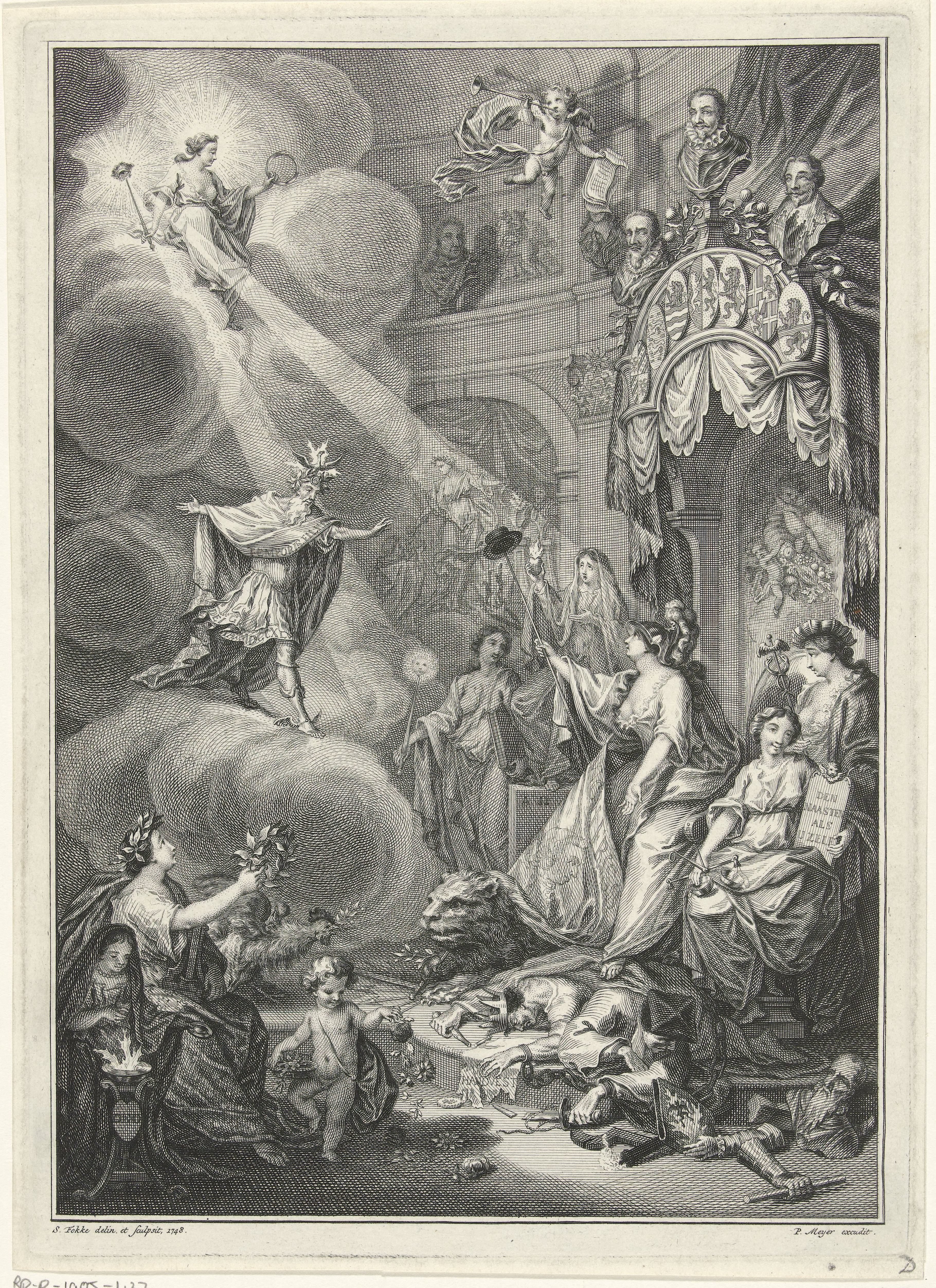 Allegorie op het jubileum van Nederlands Vrijheid, 1748