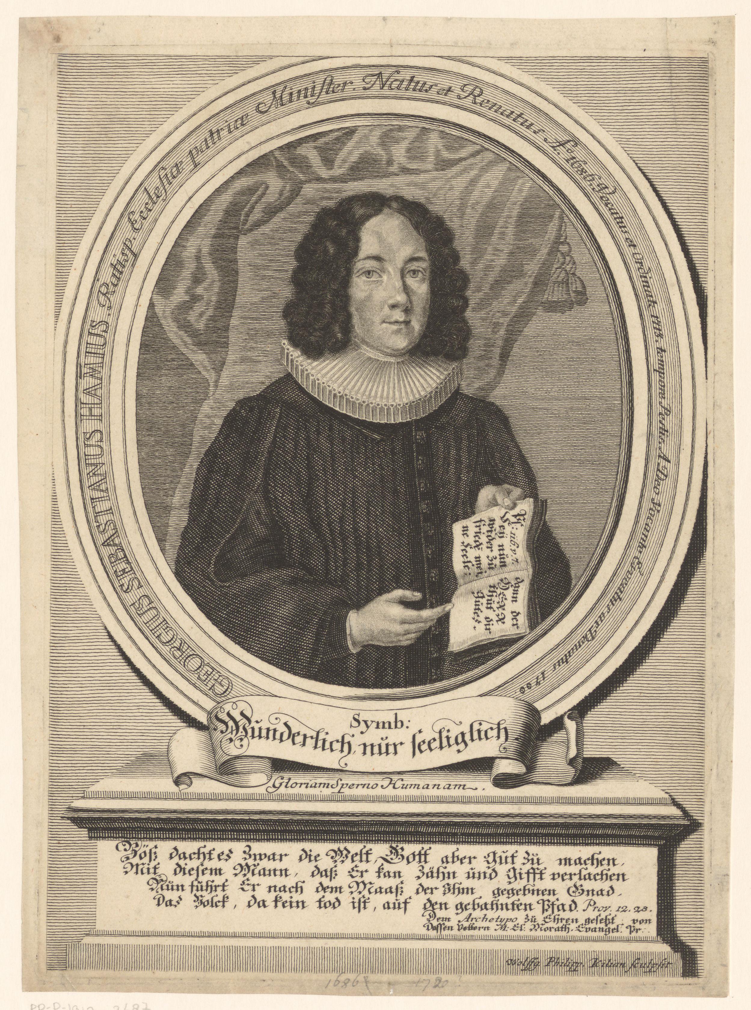 Portret van Georg Sebastian Hamm