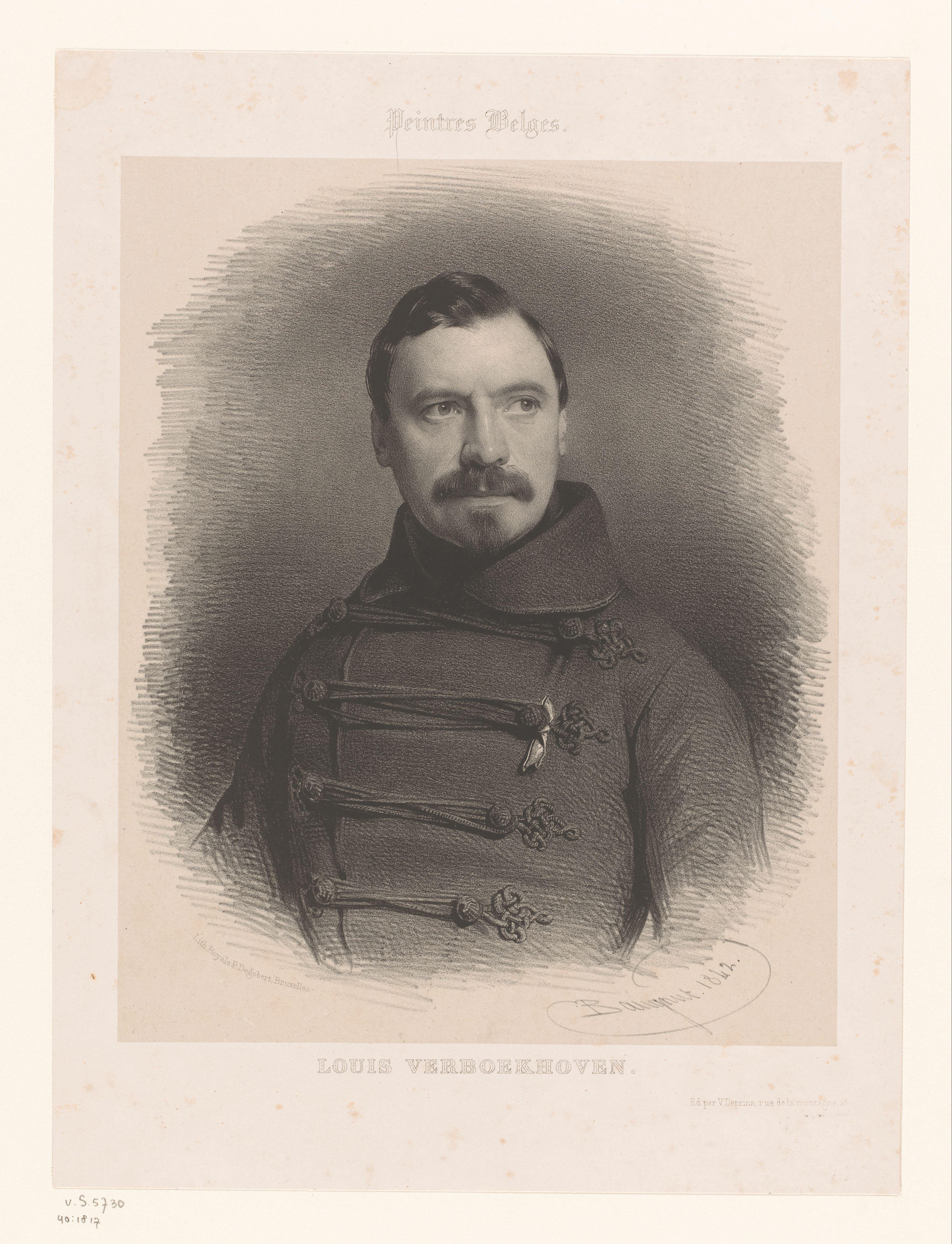 Portret van Charles Louis Verboeckhoven