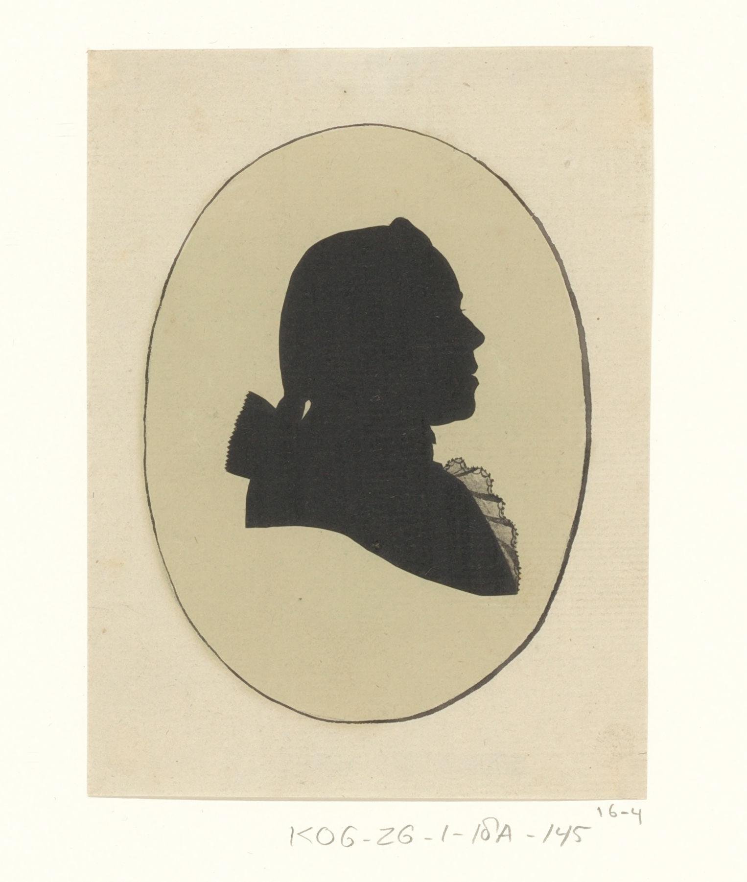Silhouetportret van een onbekende man