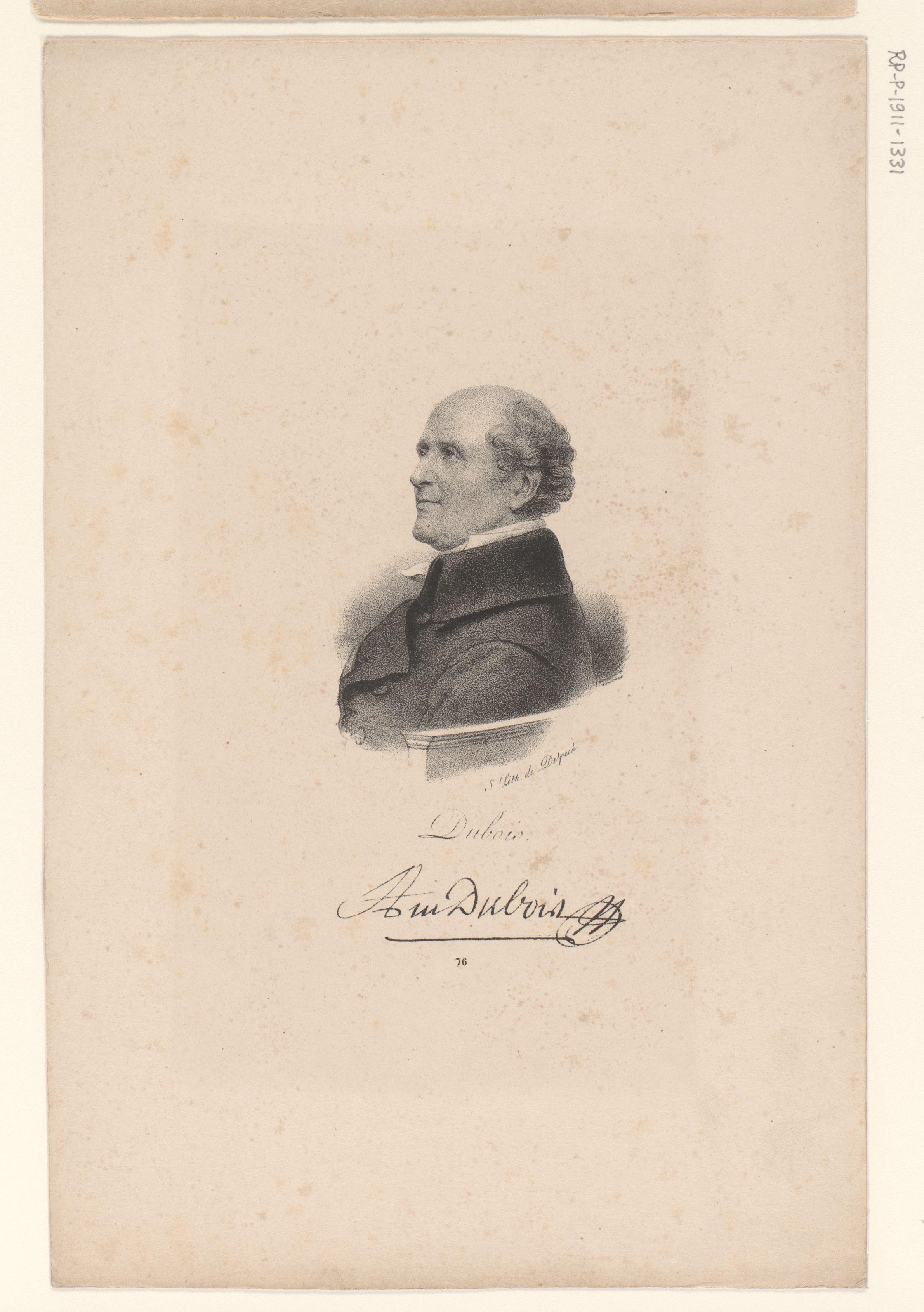 Portret van Antoine Dubois
