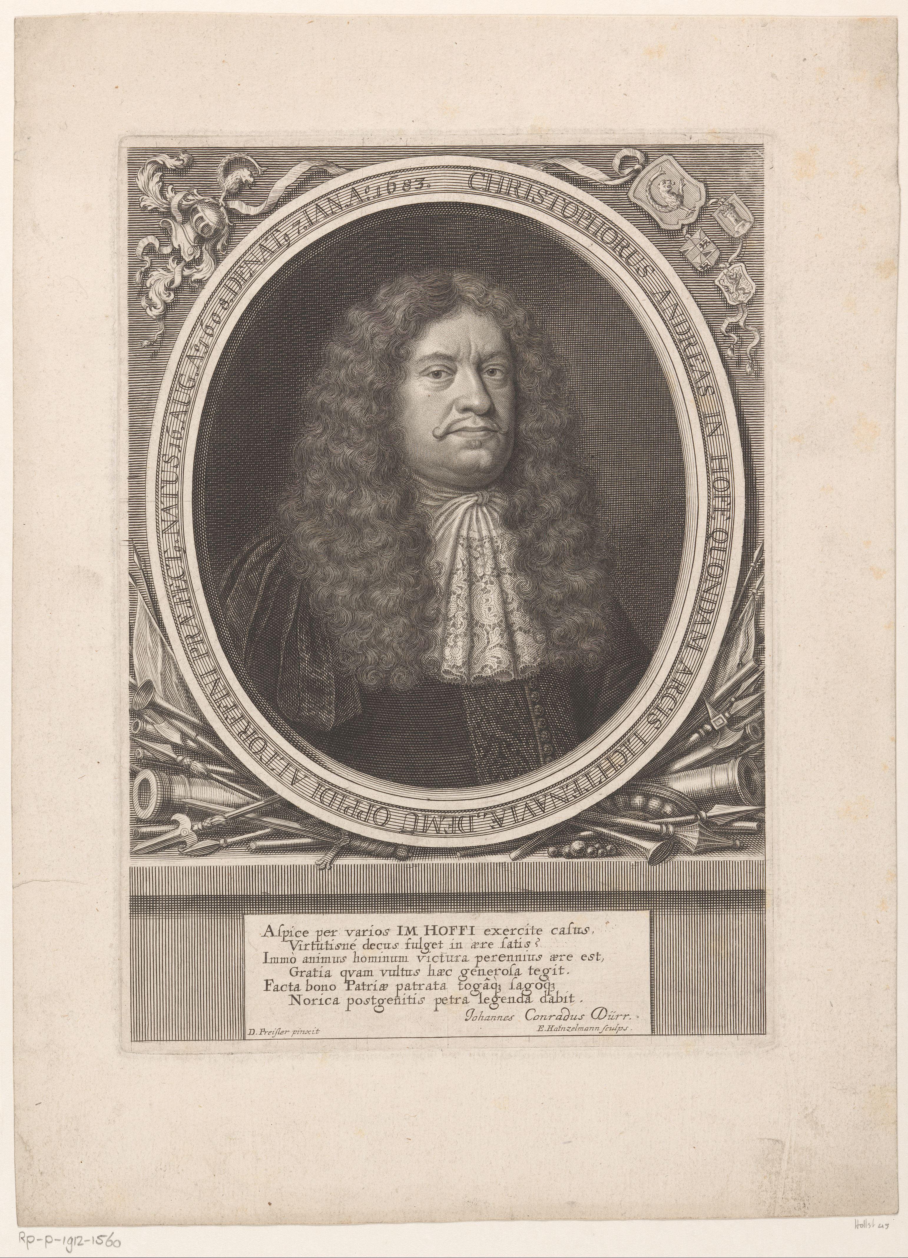 Portret van Christoph Andreas Im Hoff