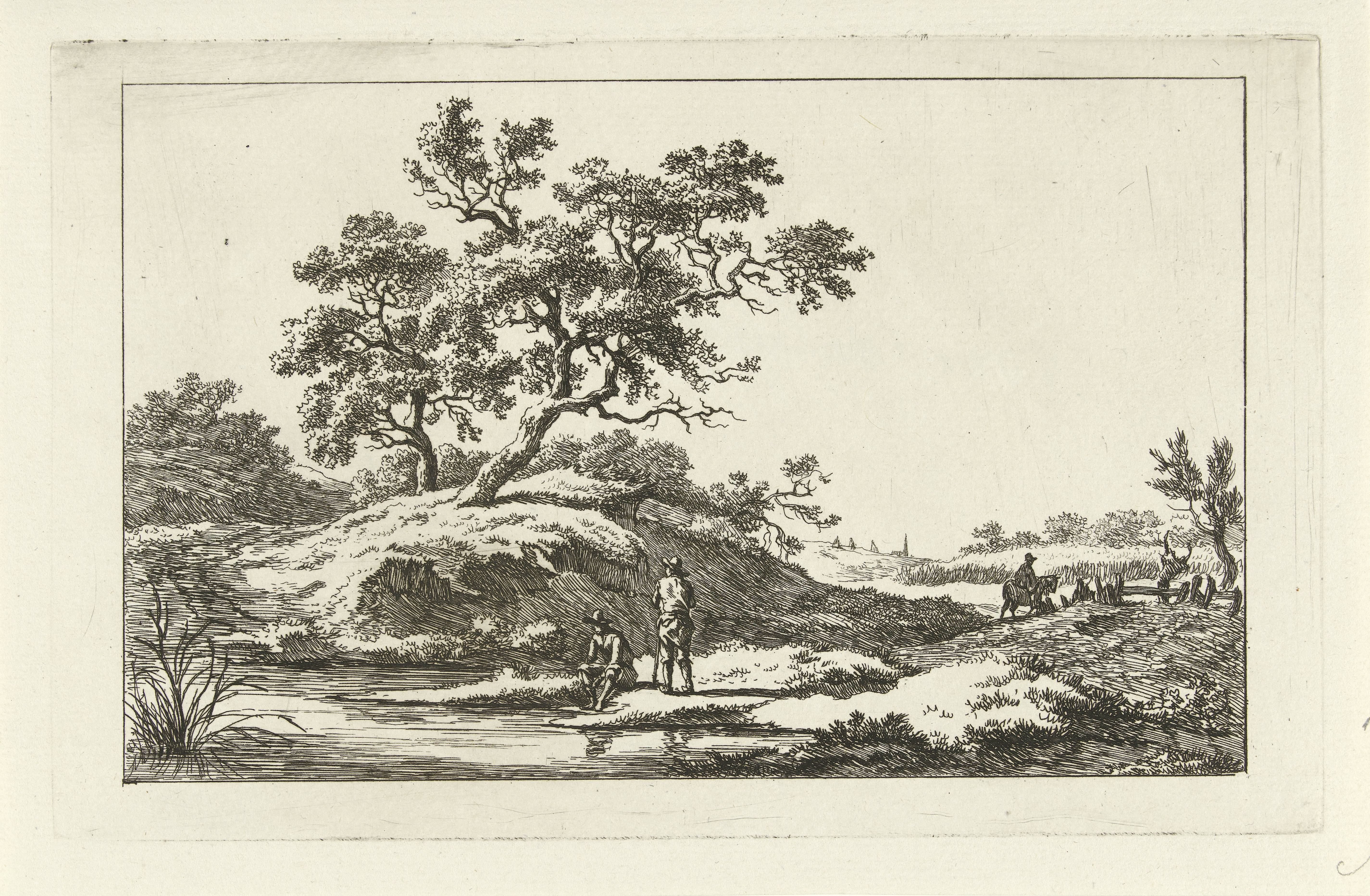 Reizigers aan de waterkant