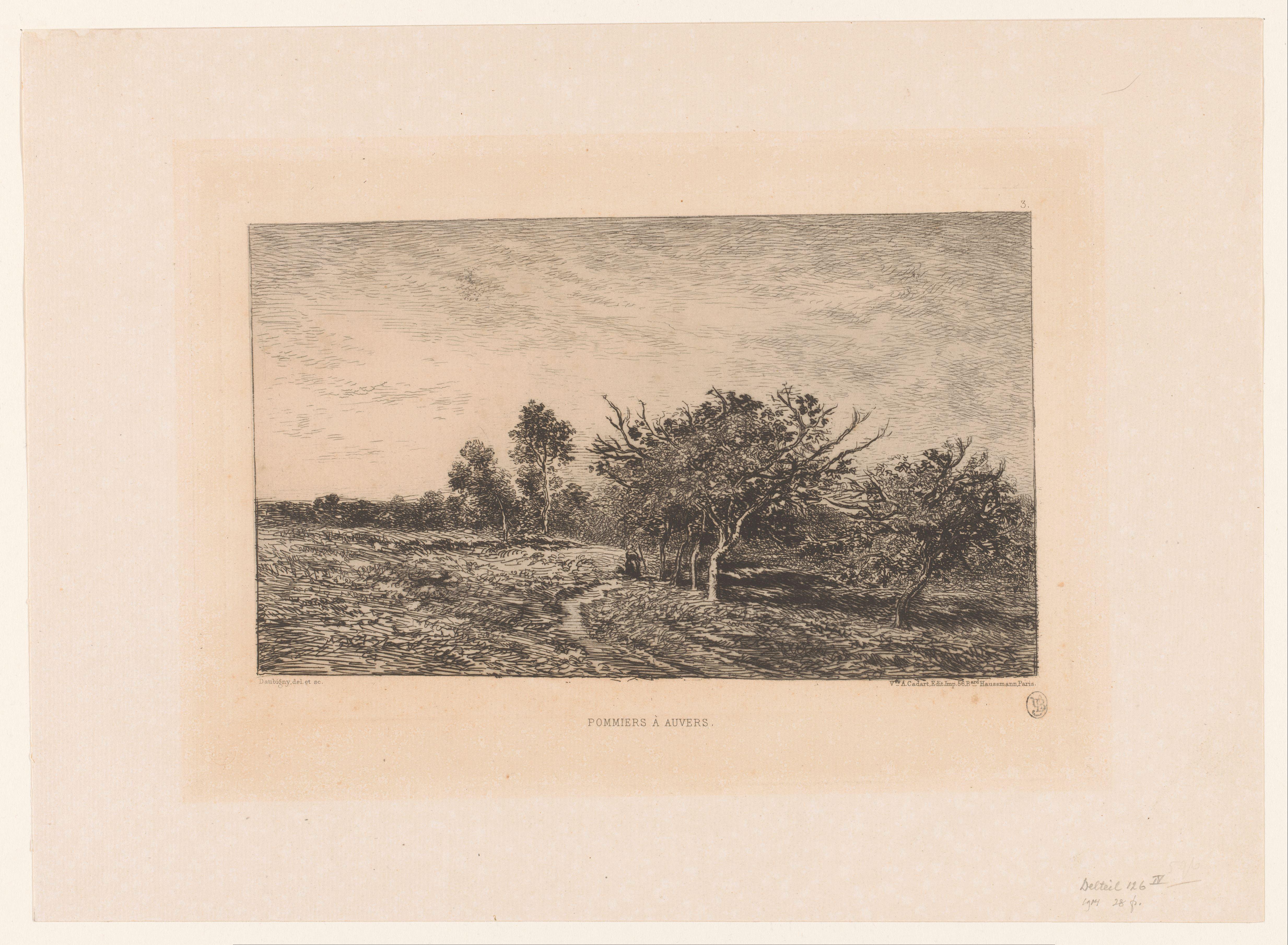 Landschap met appelbomen