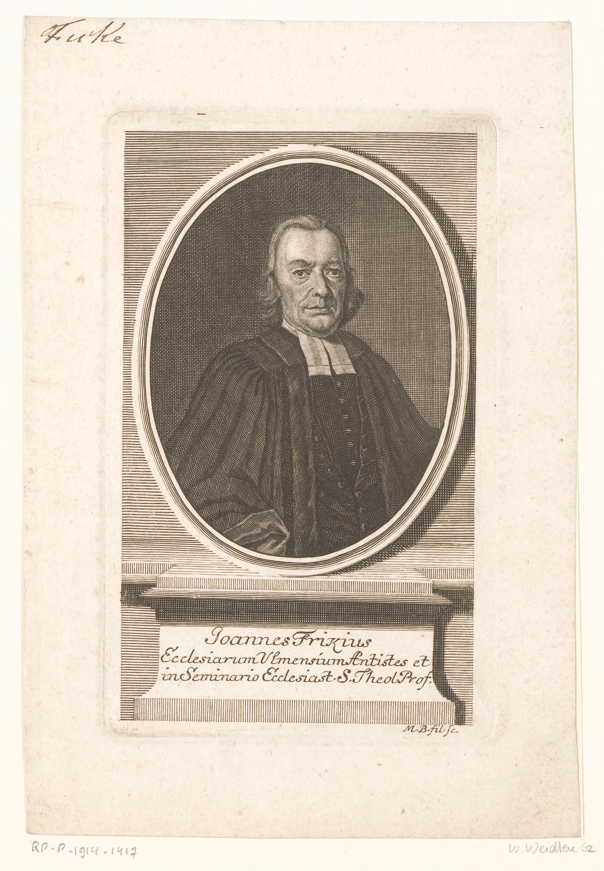 Portret van Johann Frick