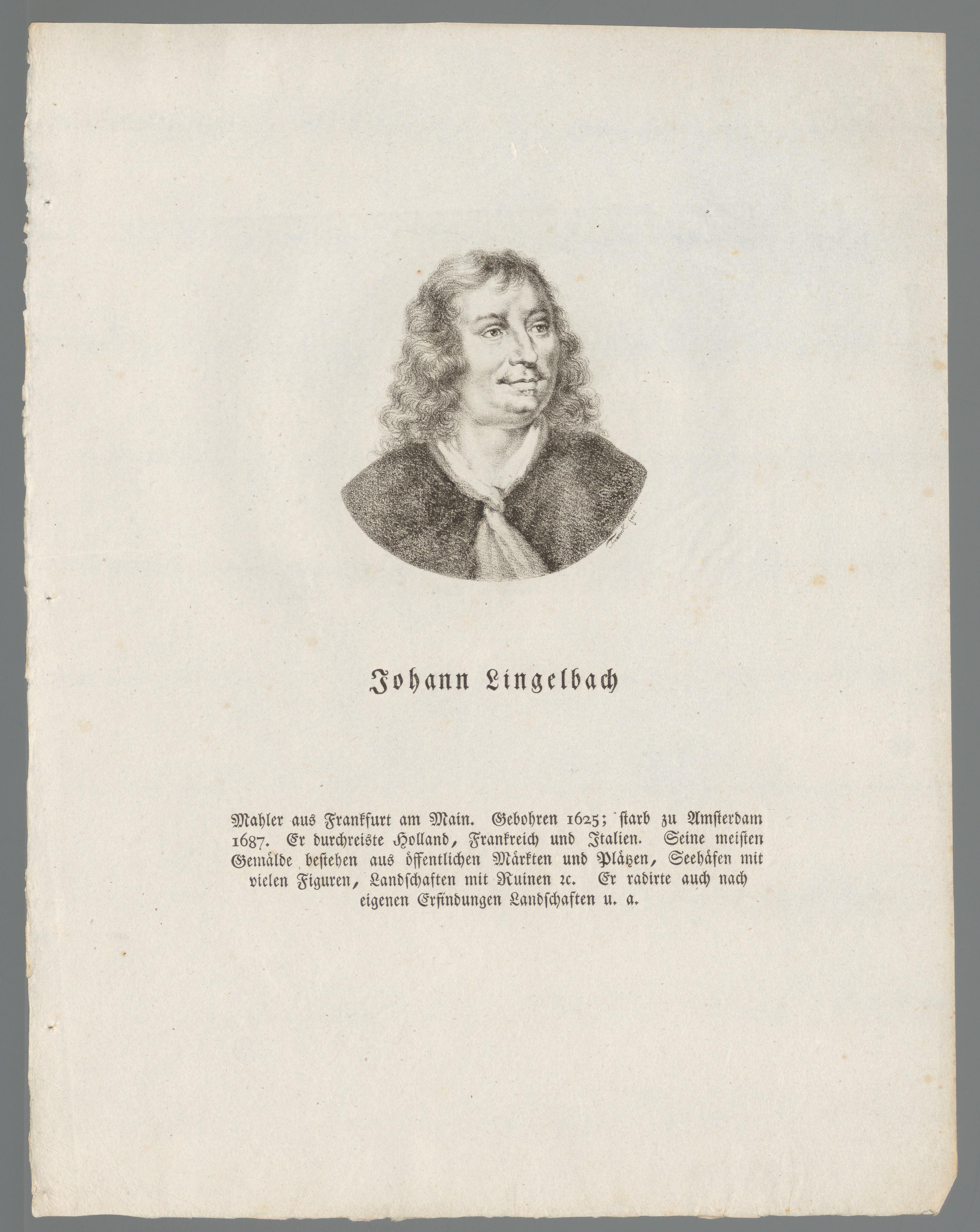 Portret van Johannes Lingelbach