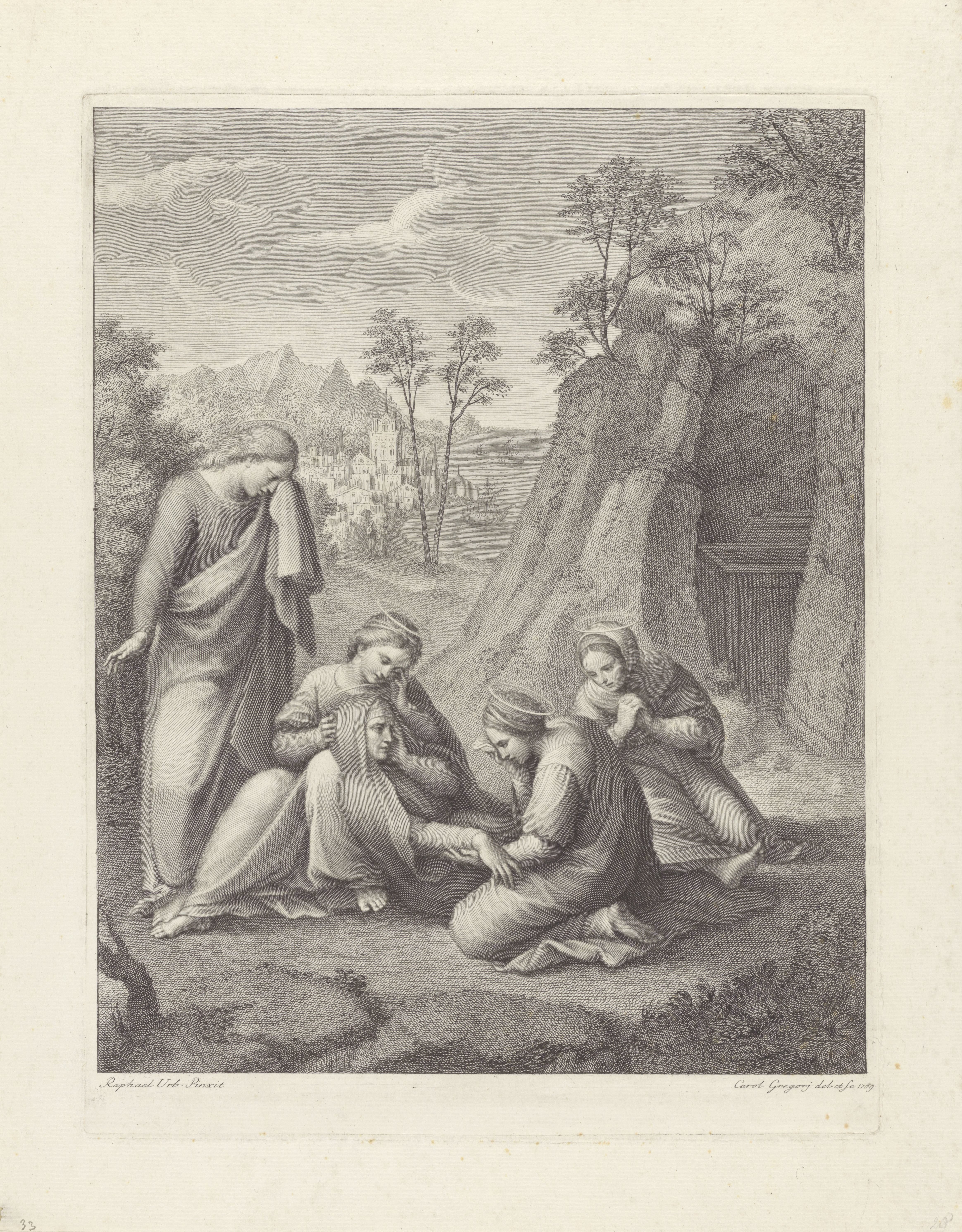 Johannes de Evangelist en de Maria's bij het graf van Christus
