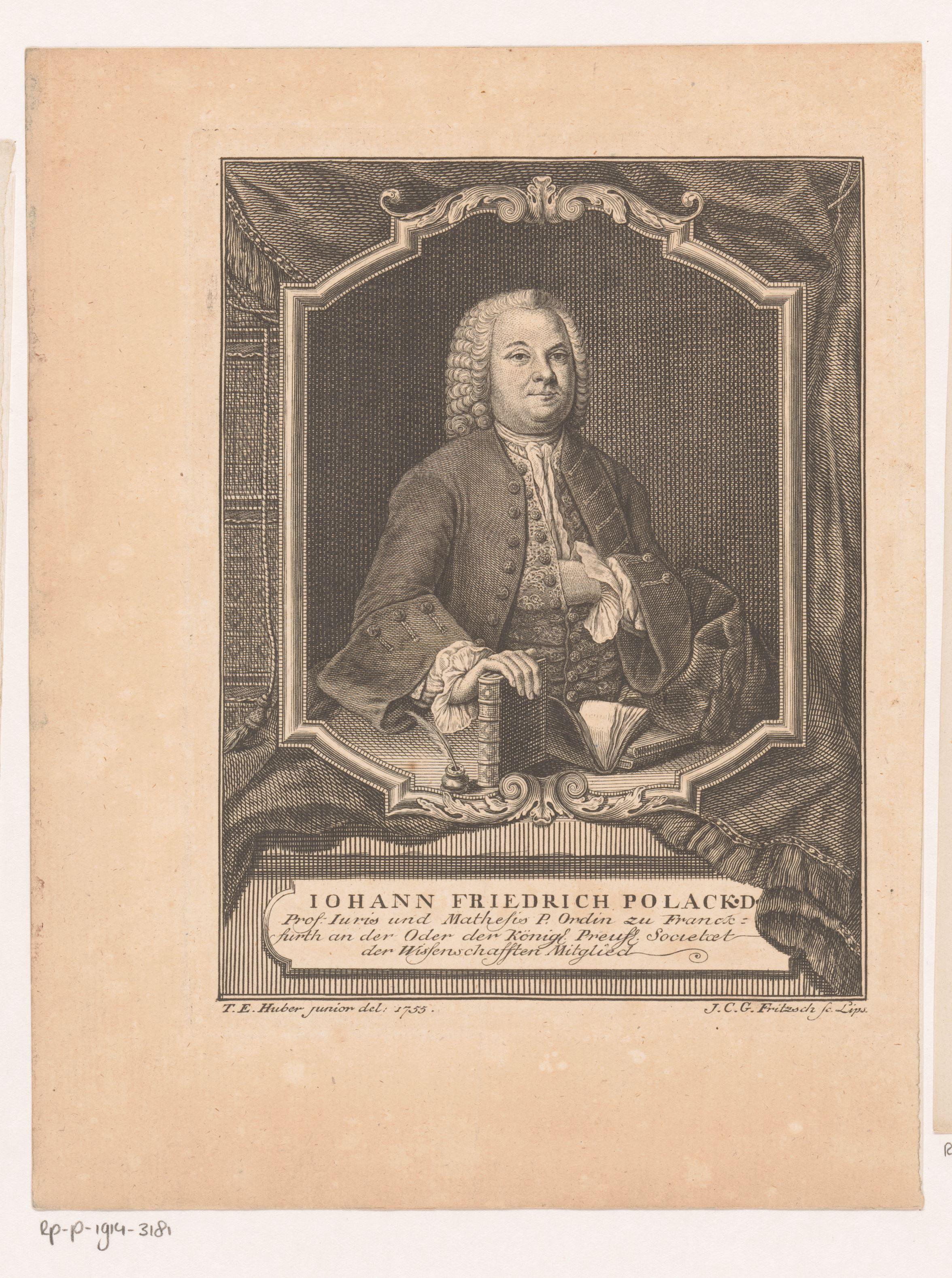 Portret van Johann Friedrich Polack