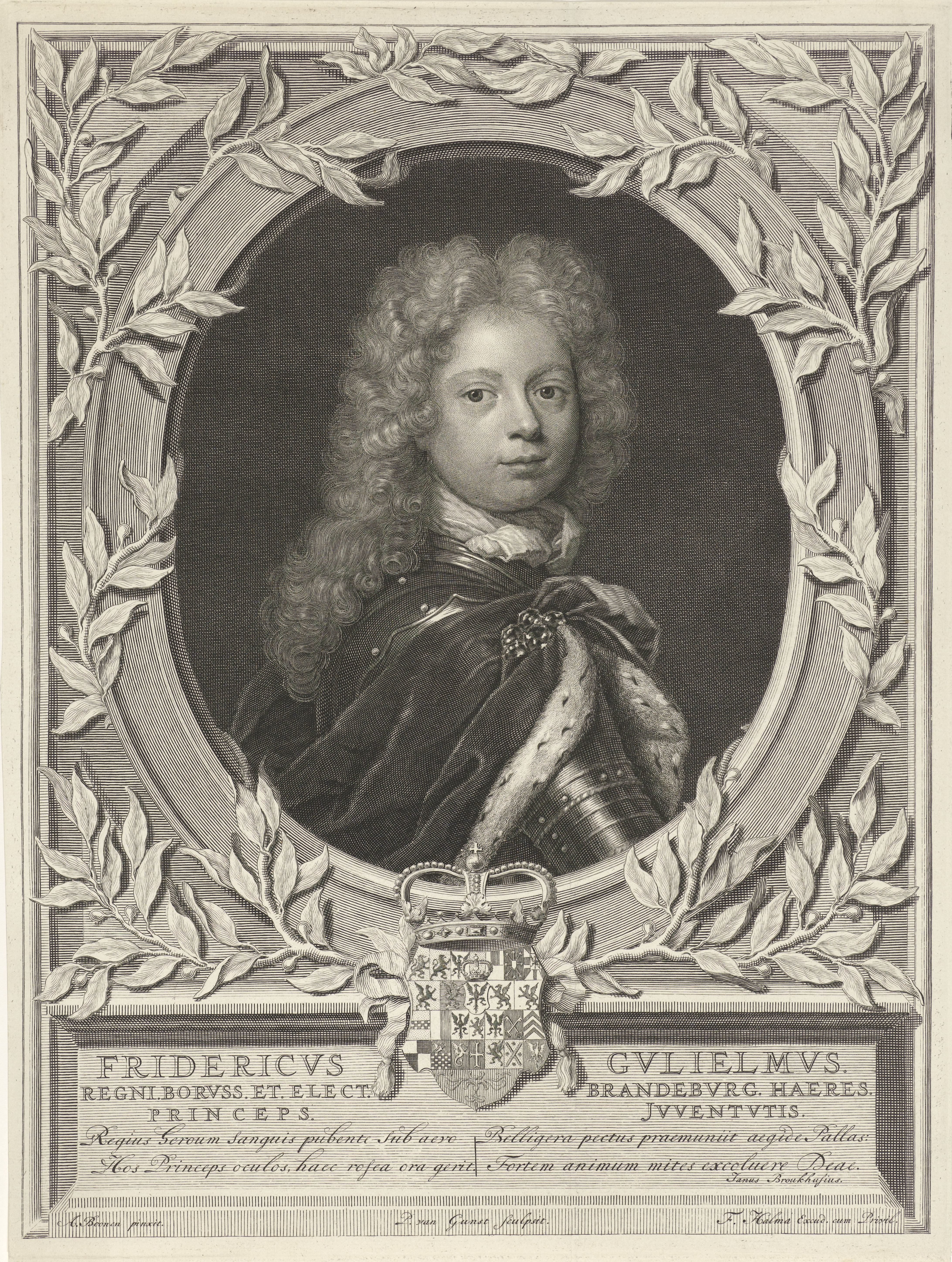 Portret van Frederik Willem I, koning van Pruisen als kroonprins