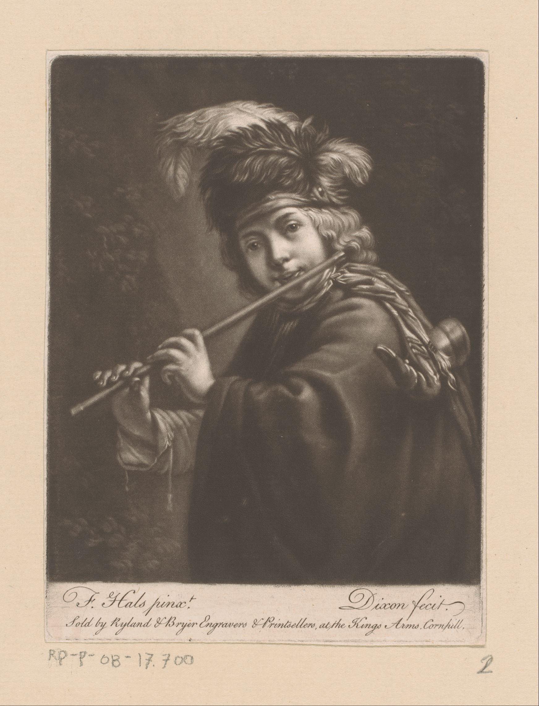 Portret van een onbekende jongen met fluit