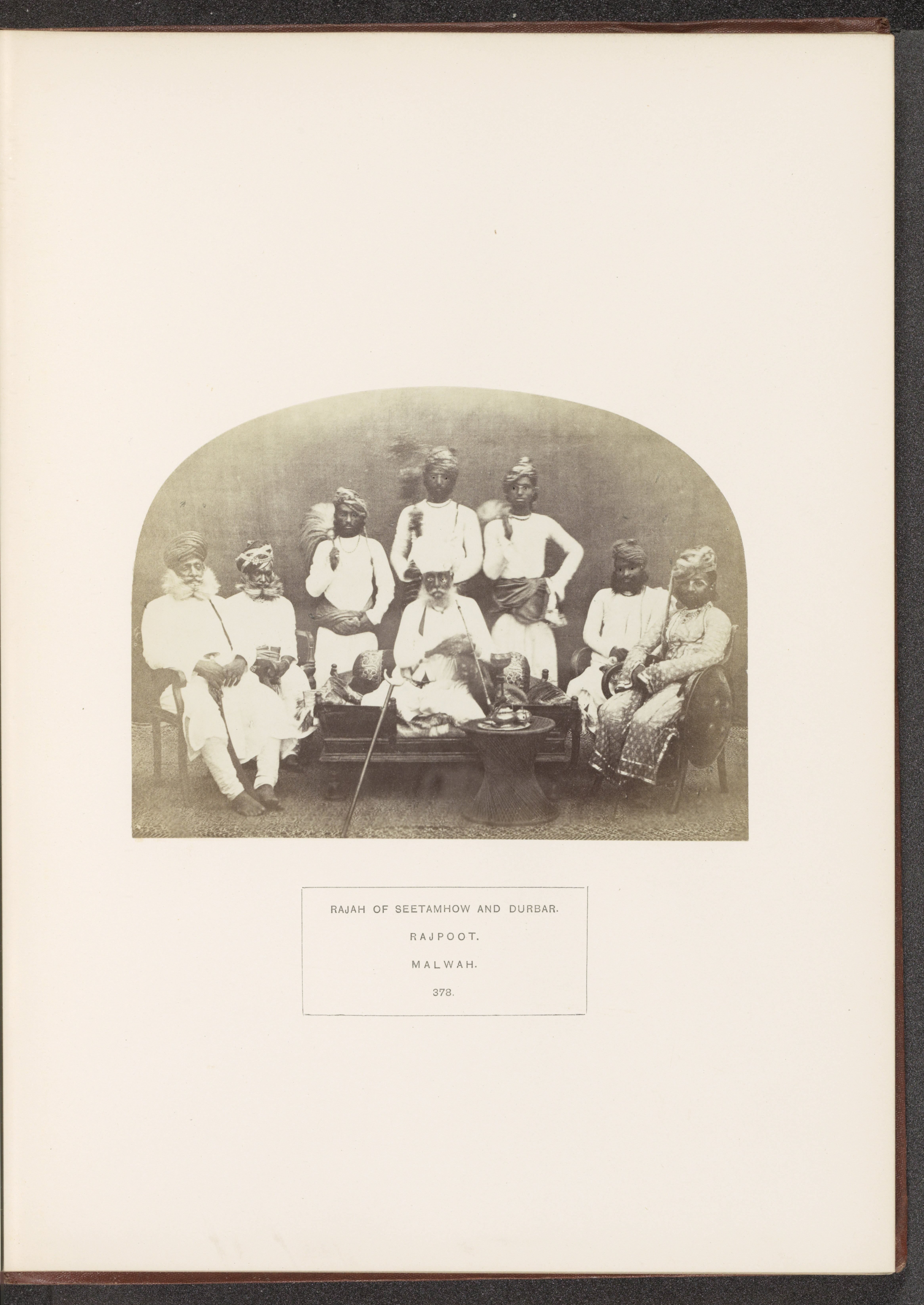 Portrait of Raja Maharaja Raj Singh Ji and his family and entourage, Malwa, Madhya Pradesh, India
