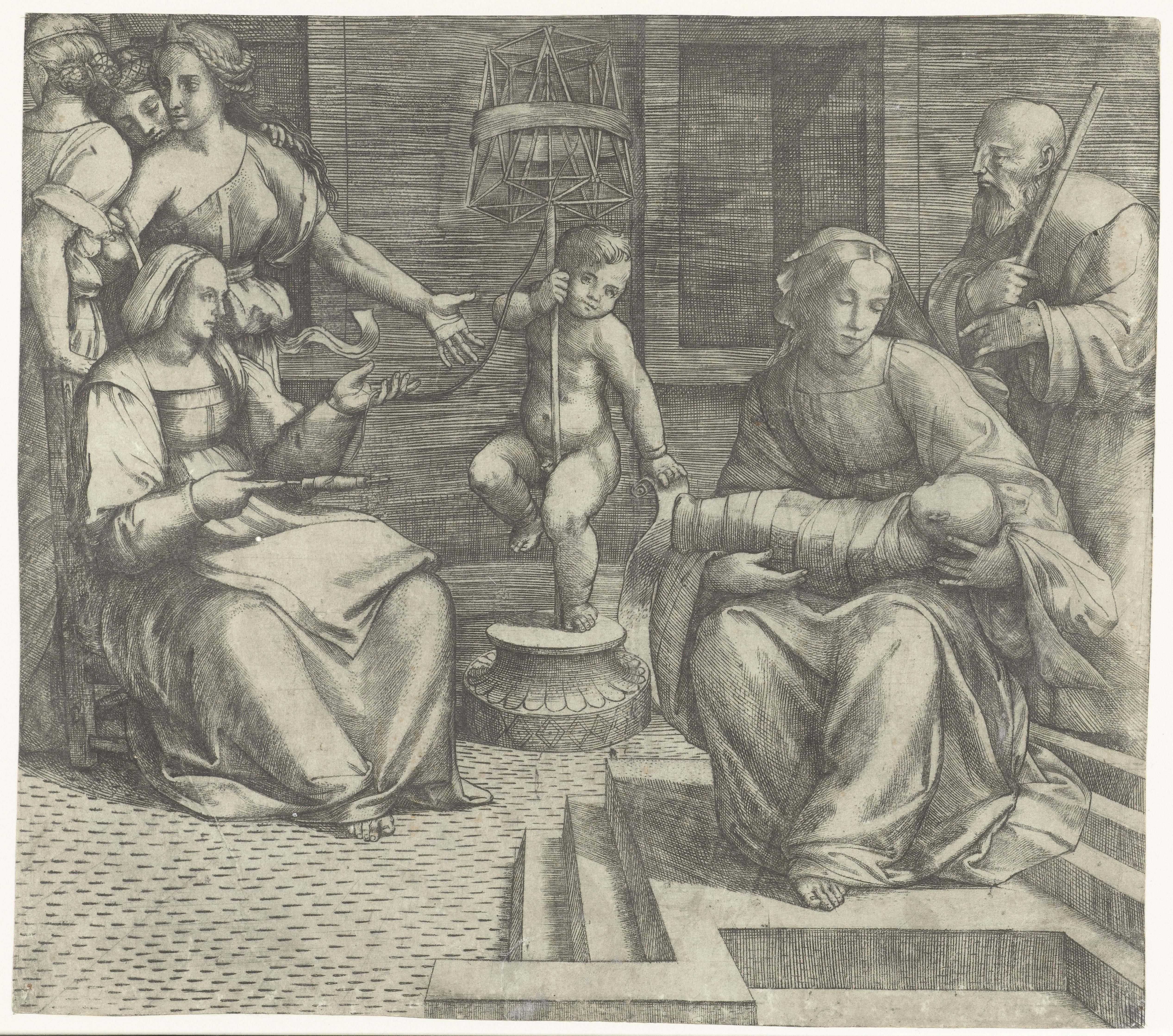 Heilige Familie met Elisabeth en Johannes de Doper