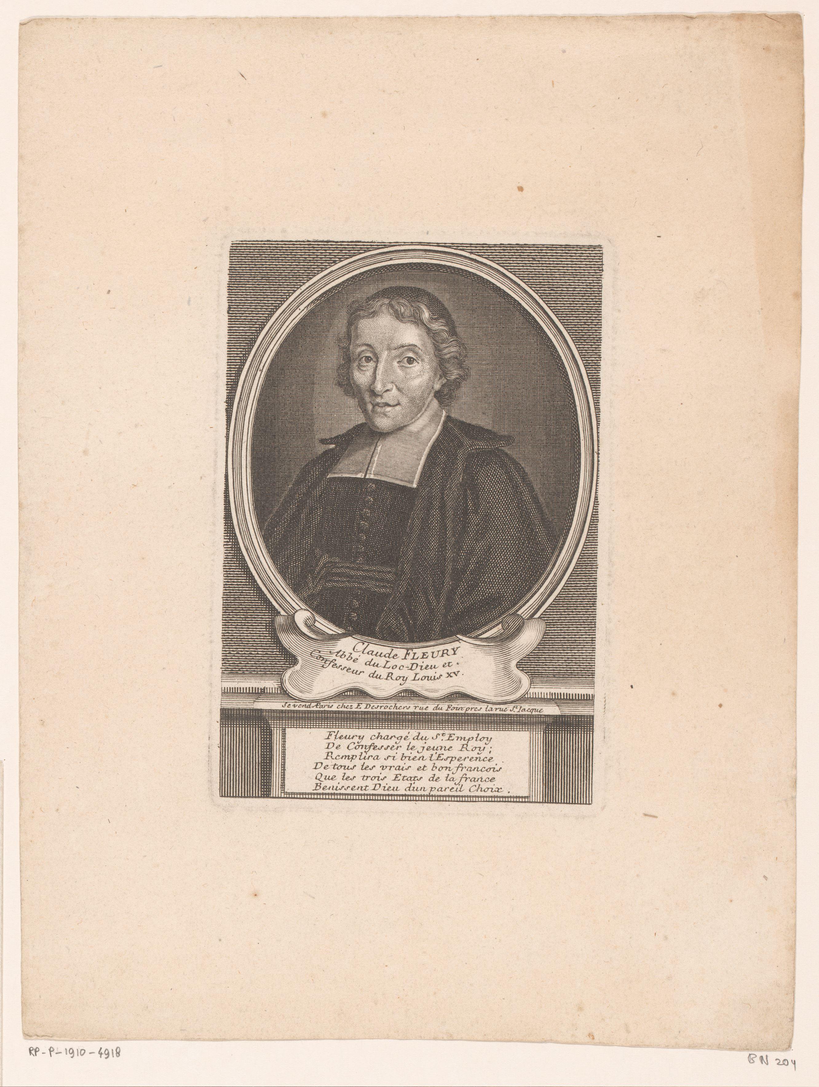 Portret van Claude Fleury