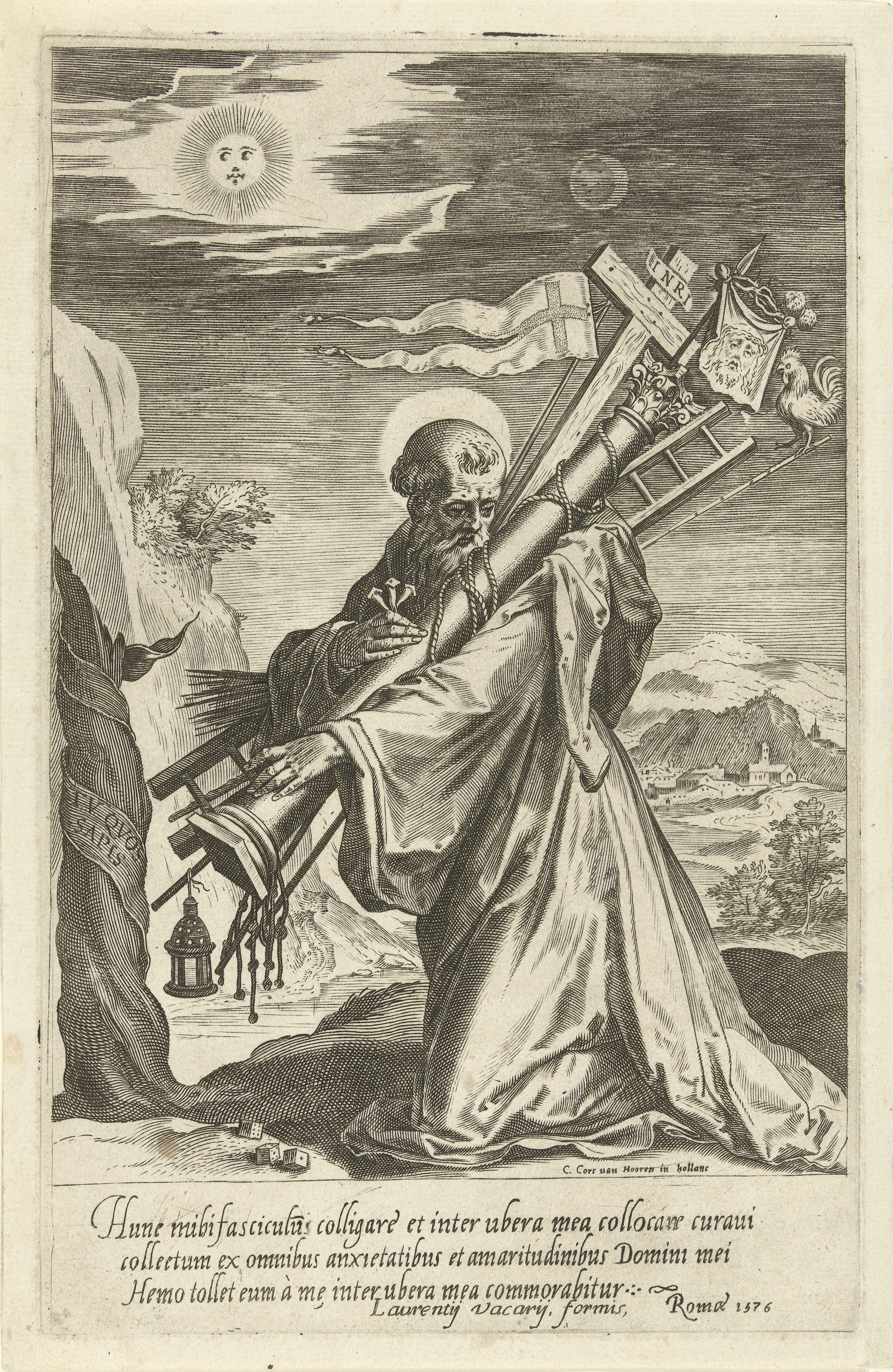 De H. Bernardus van Clairvaux met de passiewerktuigen