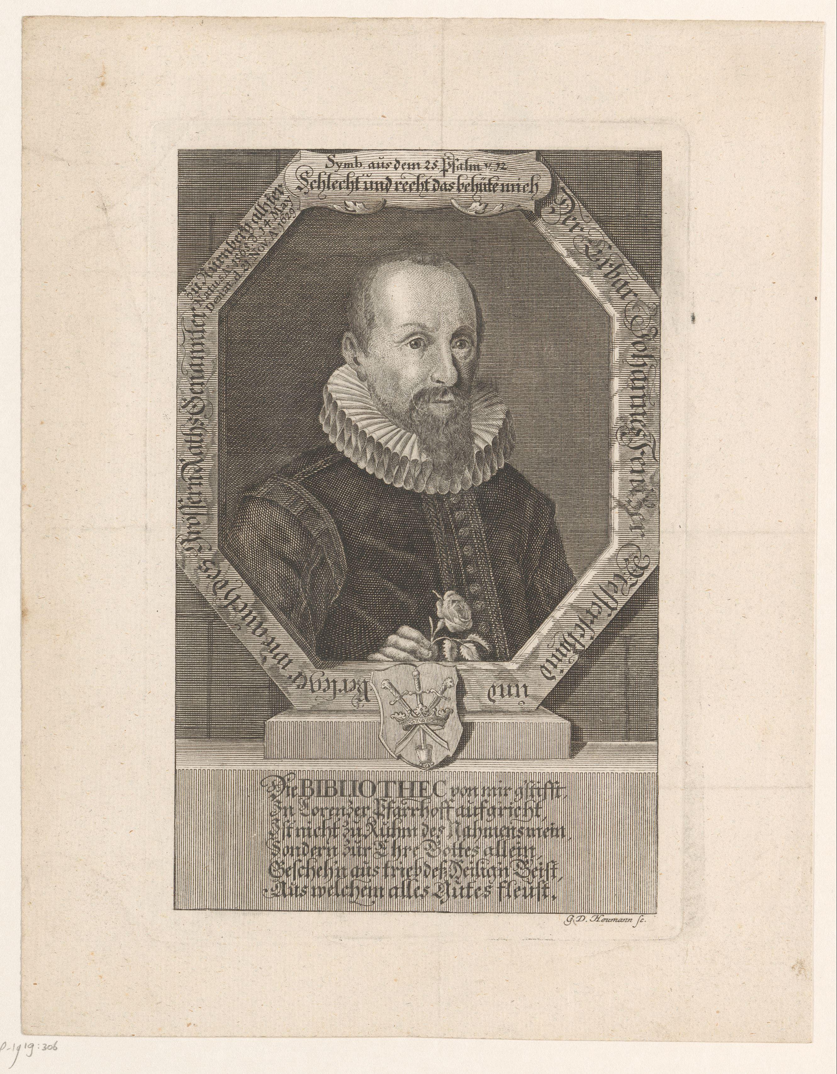 Portret van Johannes Fentzer Messerschmid