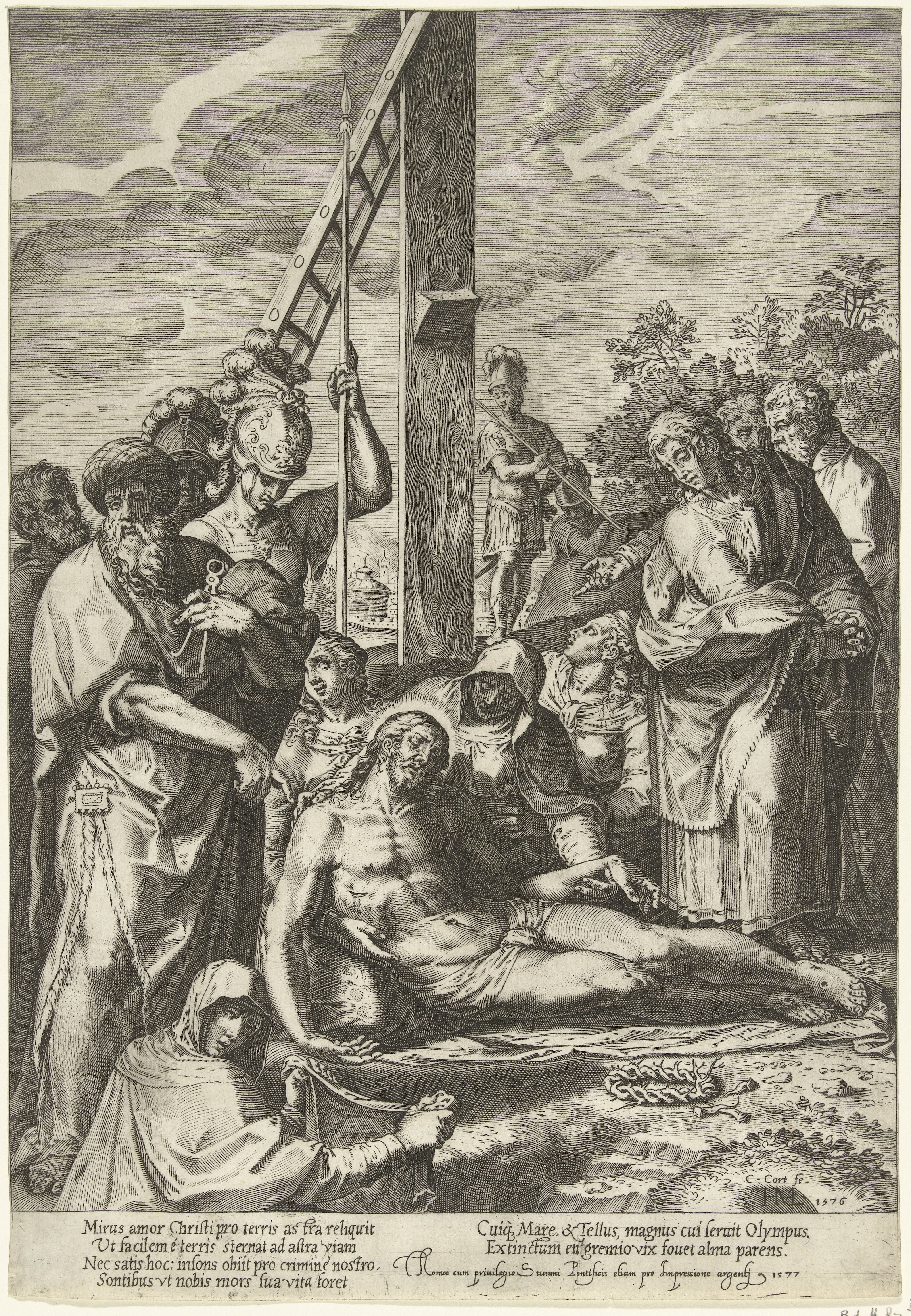 Bewening van Christus onder het kruis