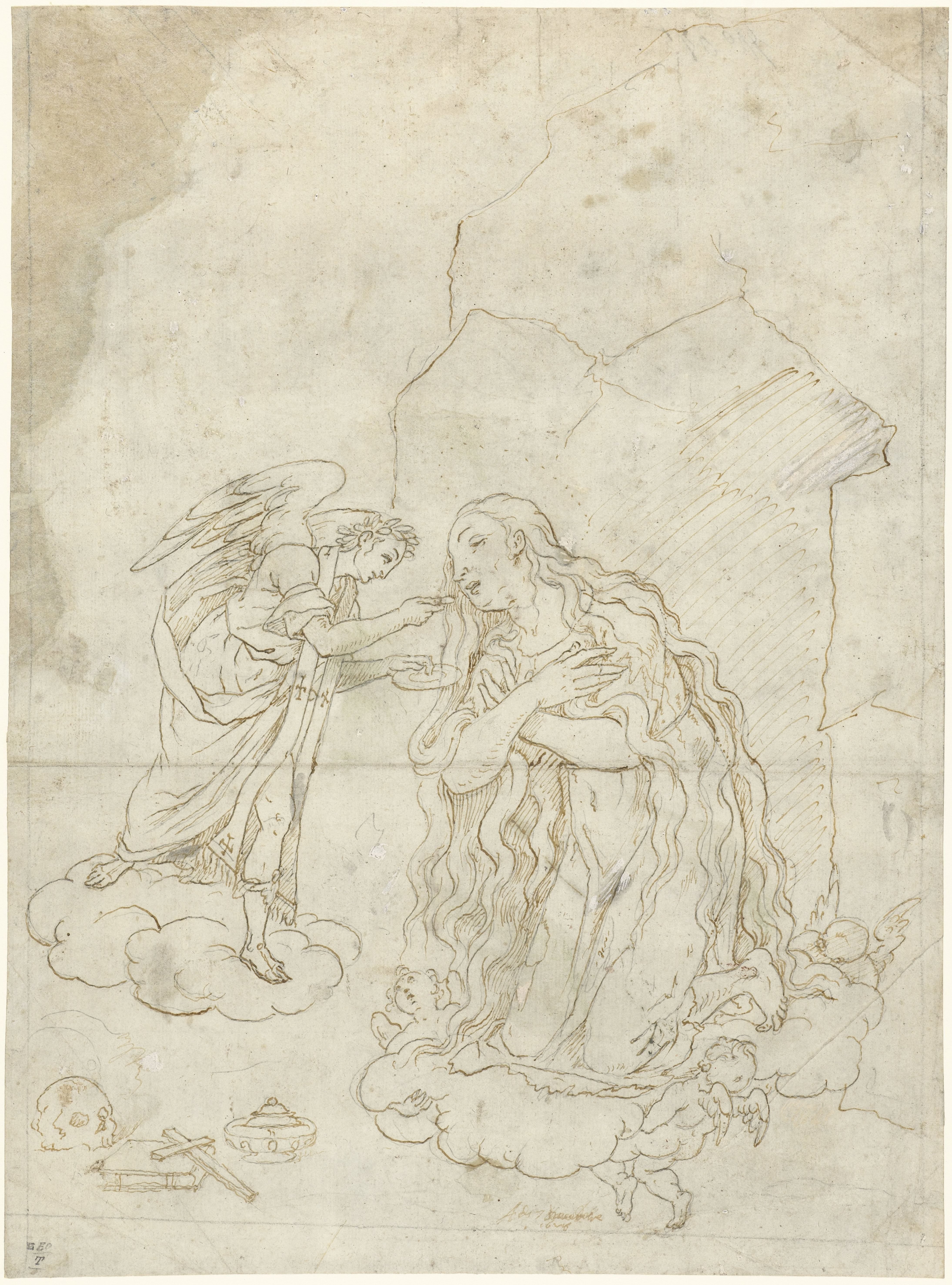 De boetvaardige Maria Magdalena ten hemel varend