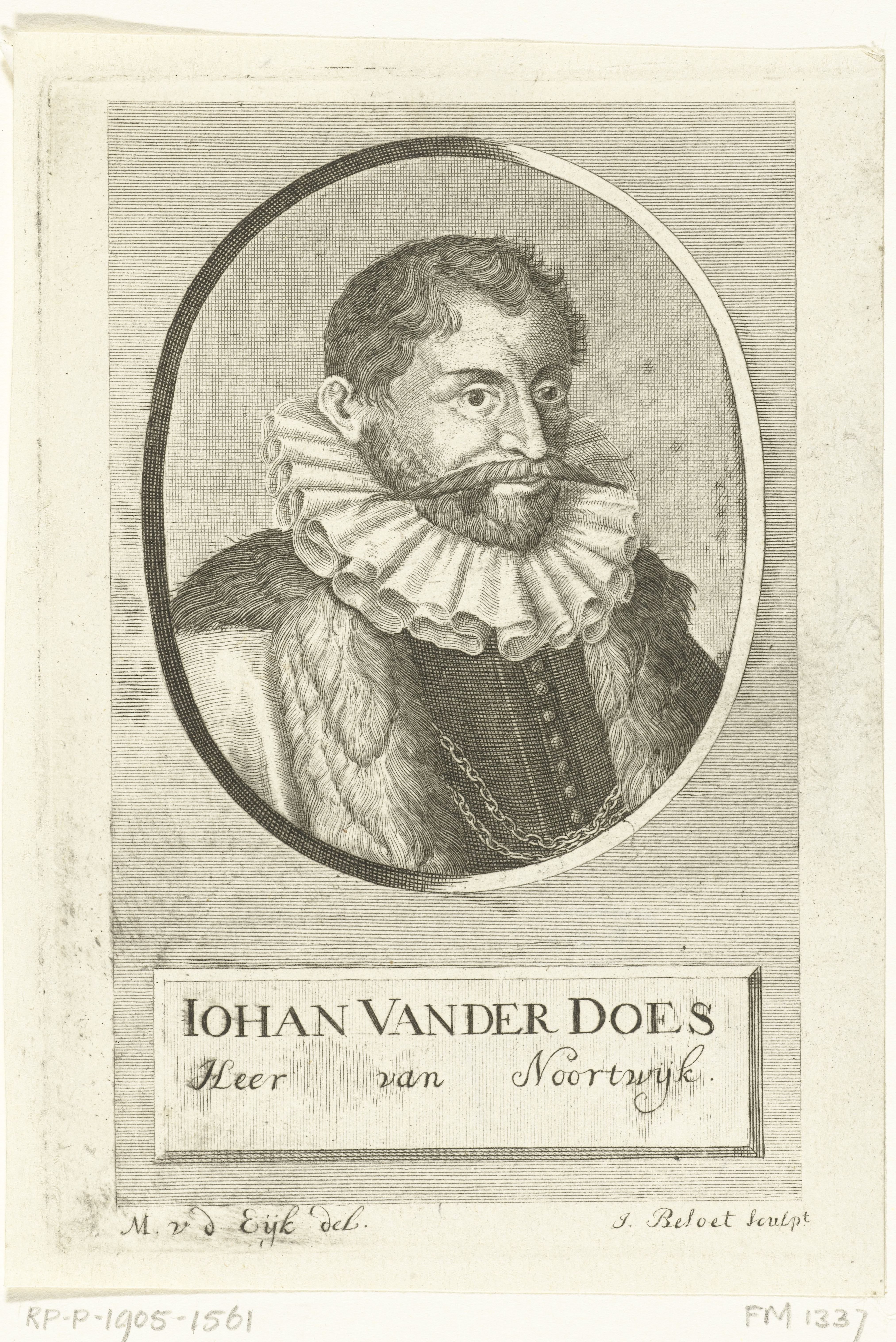 Portret van Johan van der Does, heer van Noordwijk