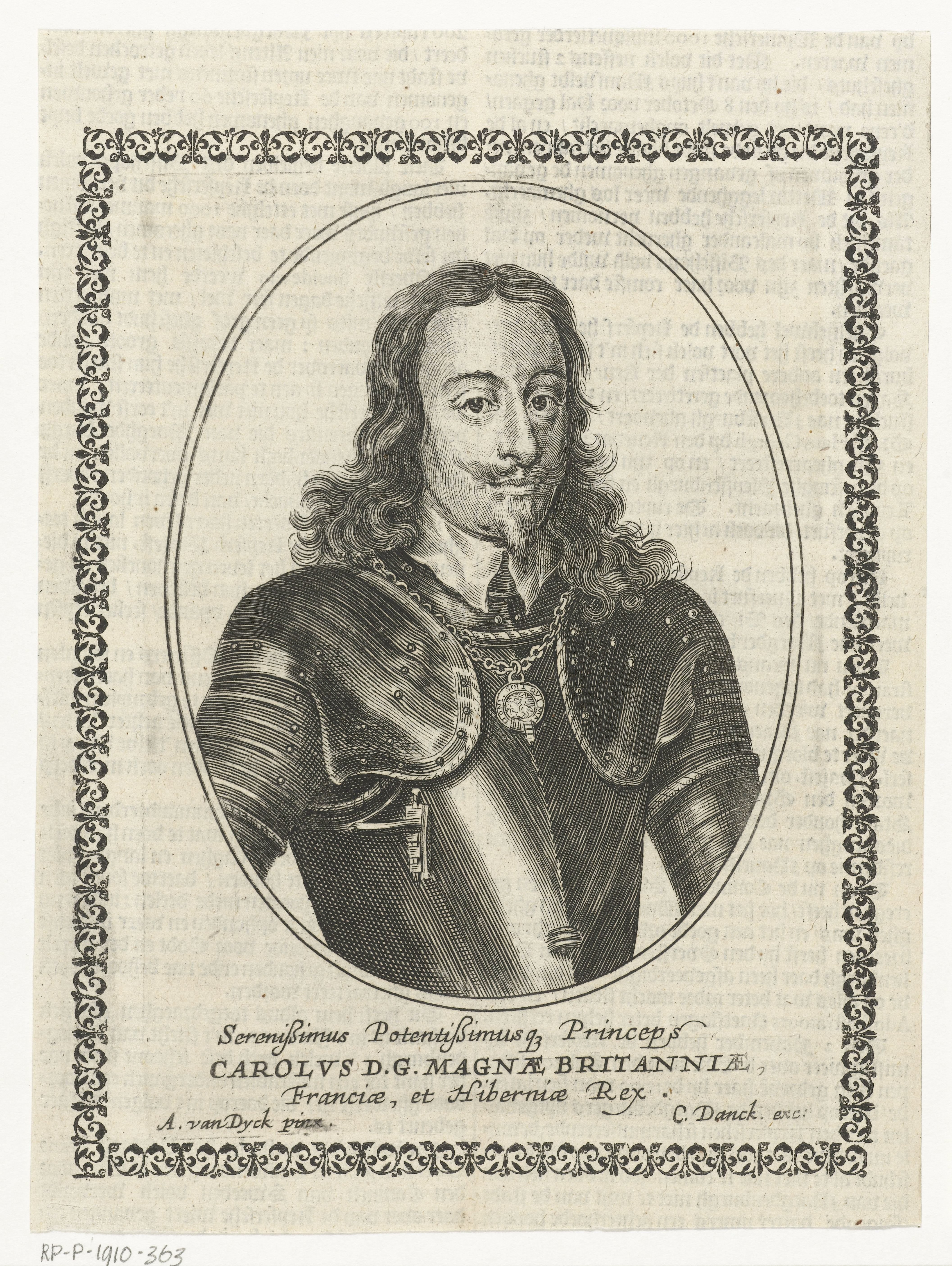 Portret van Karel I, koning van Engeland