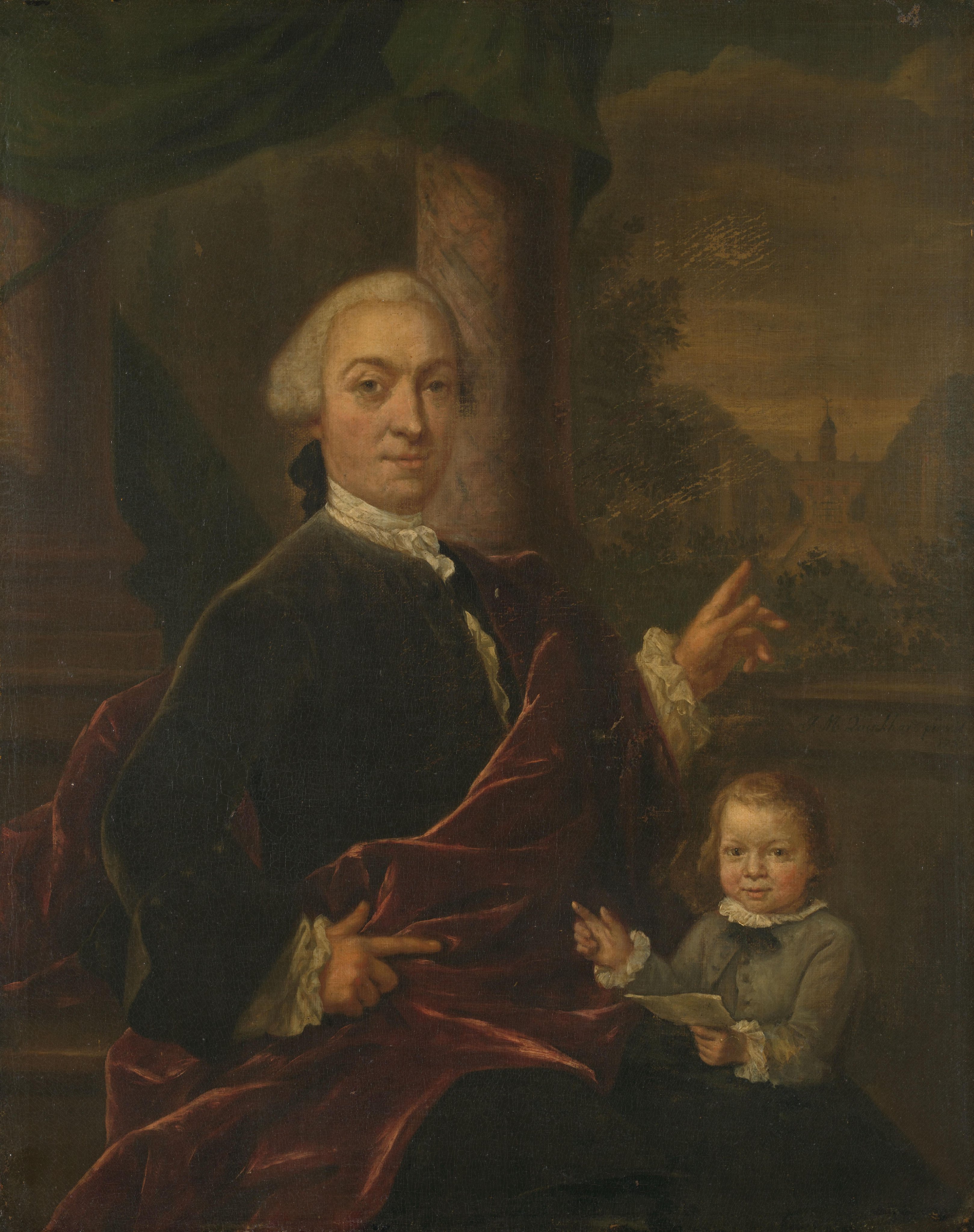 Family Portrait of Jan van de Poll, Banker and Burgomaster of Amsterdam with his young Son Harman