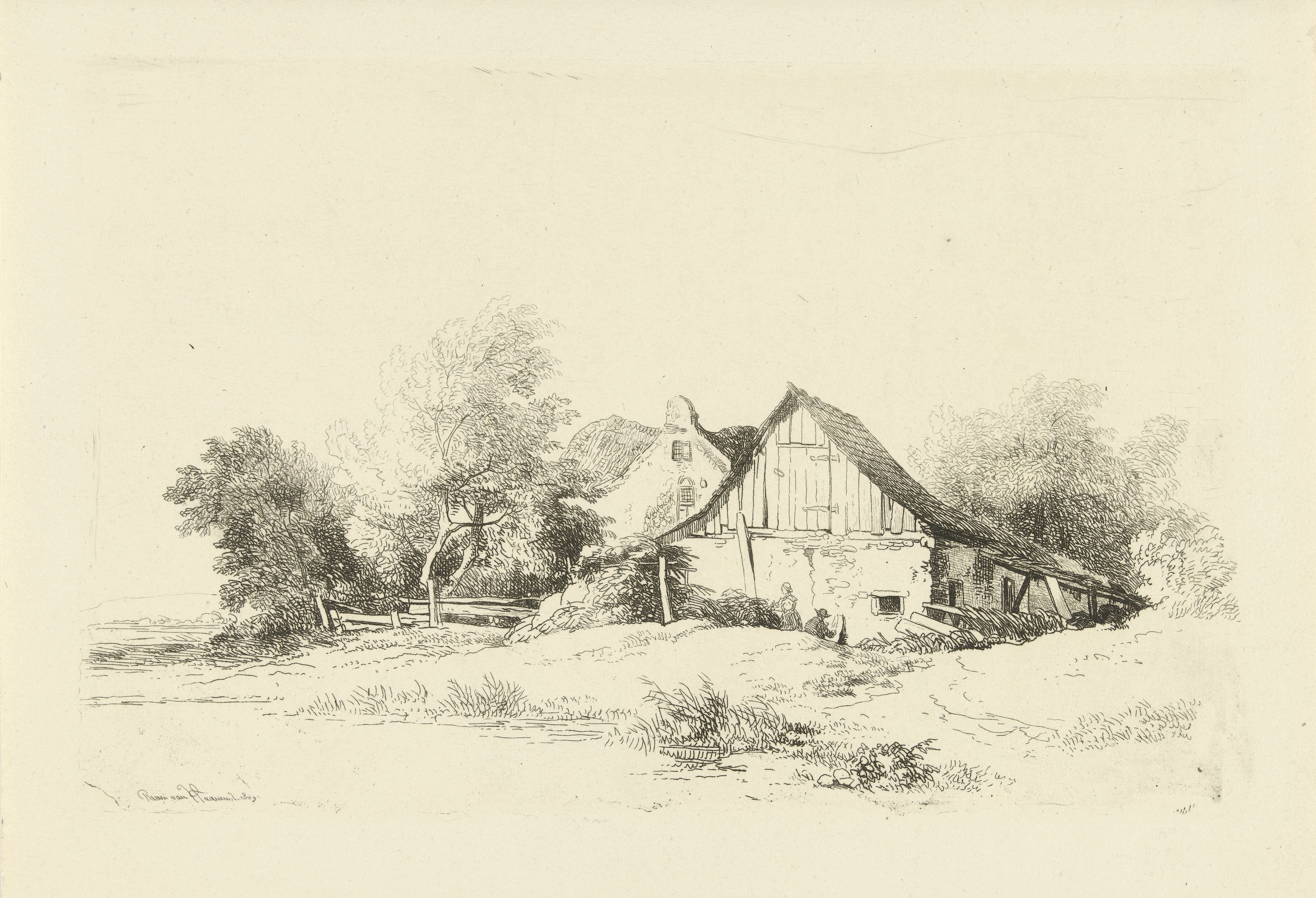 Schuur aan de waterkant
