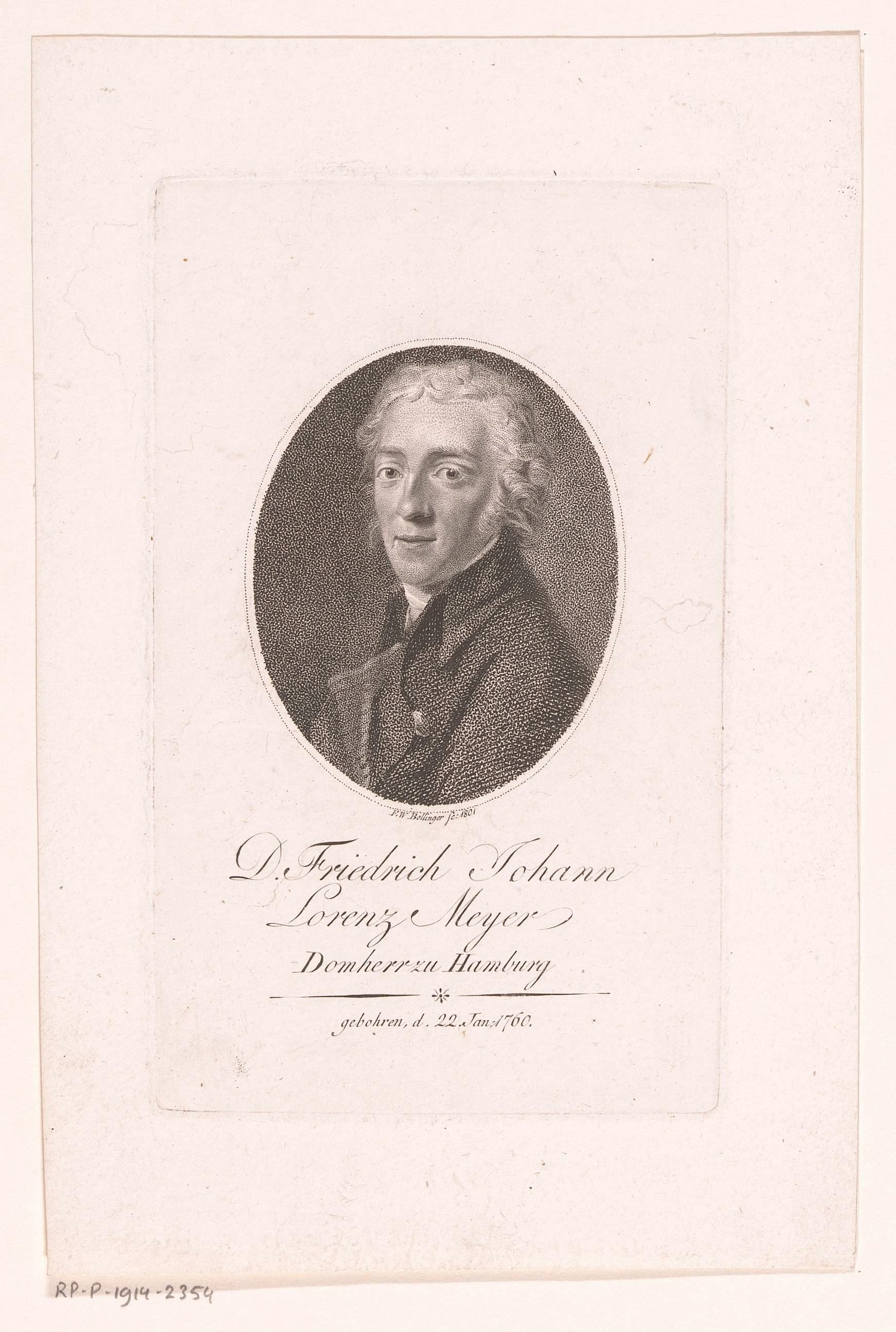 Portret van Friedrich Johann Lorenz Meyer
