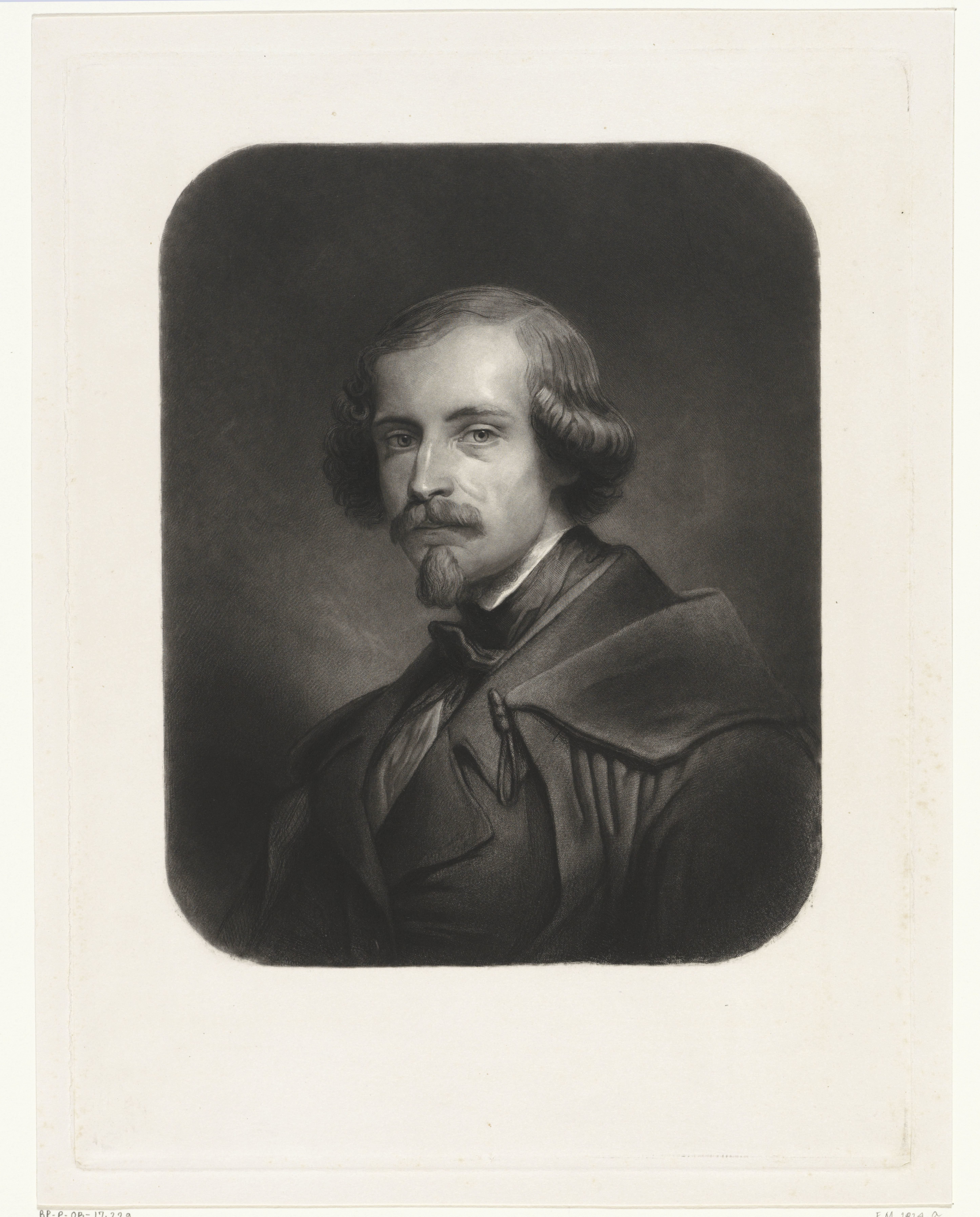 Zelfportret van Johann Wilhelm Kaiser