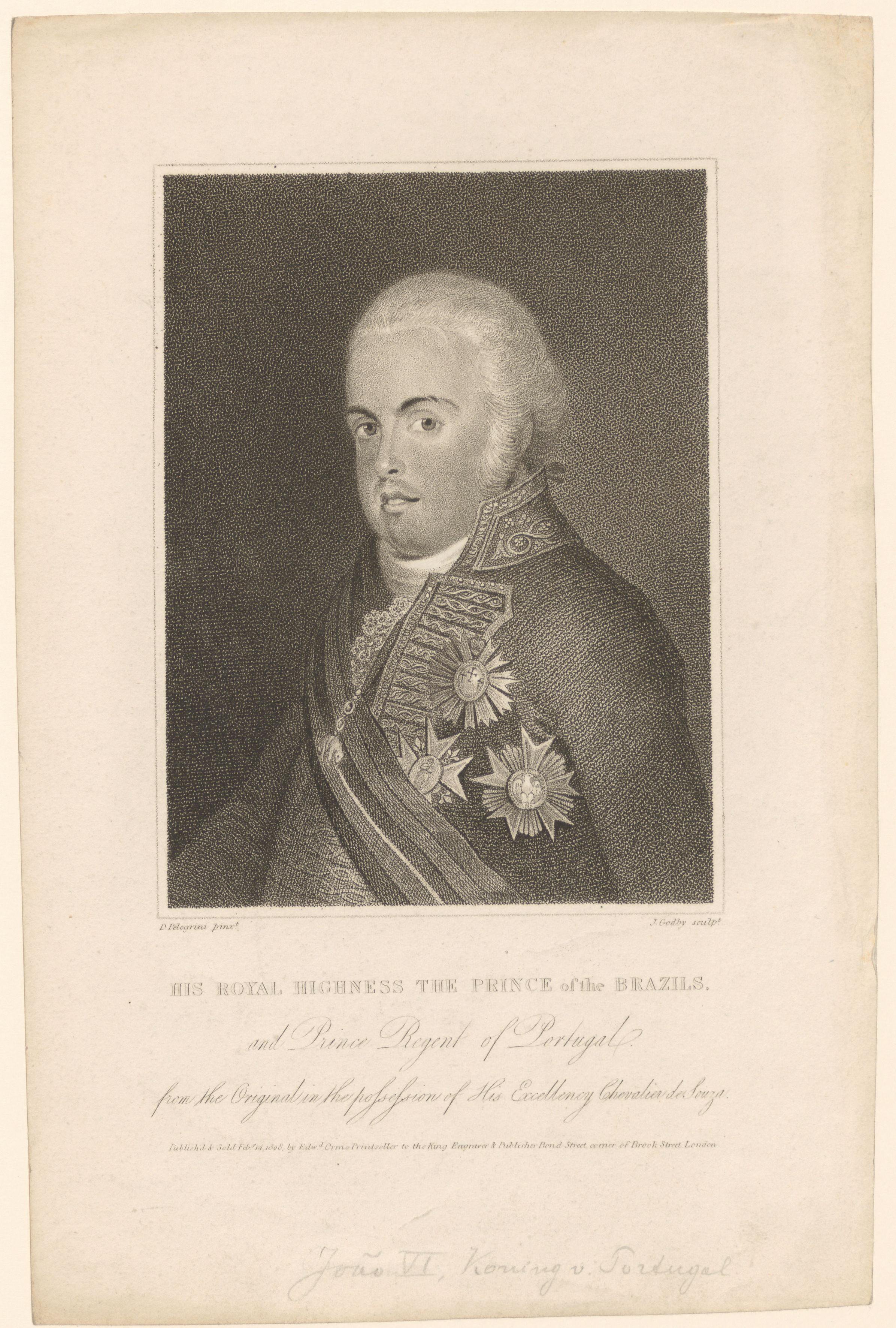 Portret van Johan VI, koning van Portugal