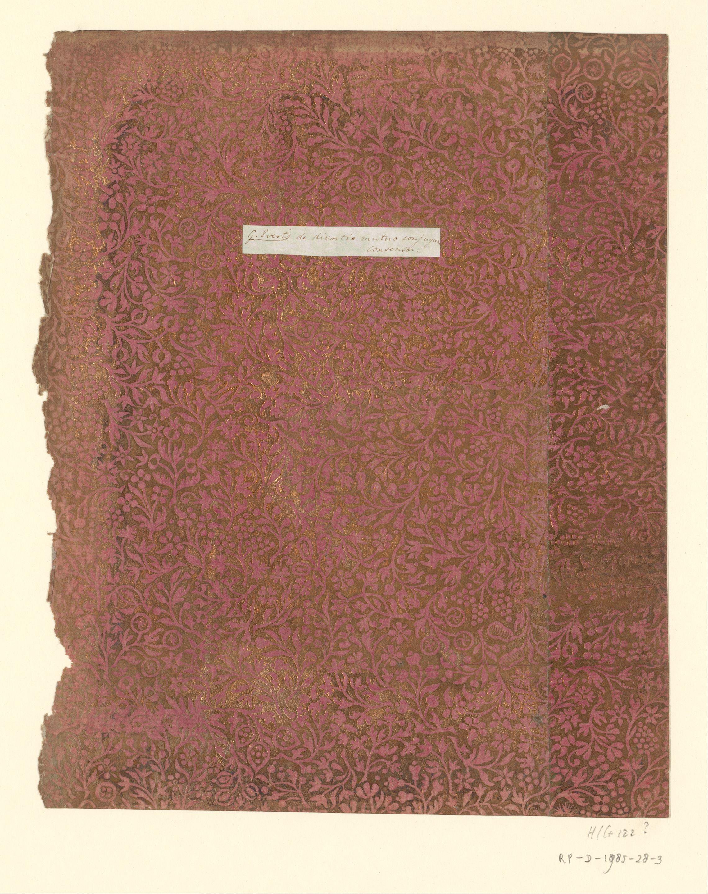 Blad met bloemen en vruchten