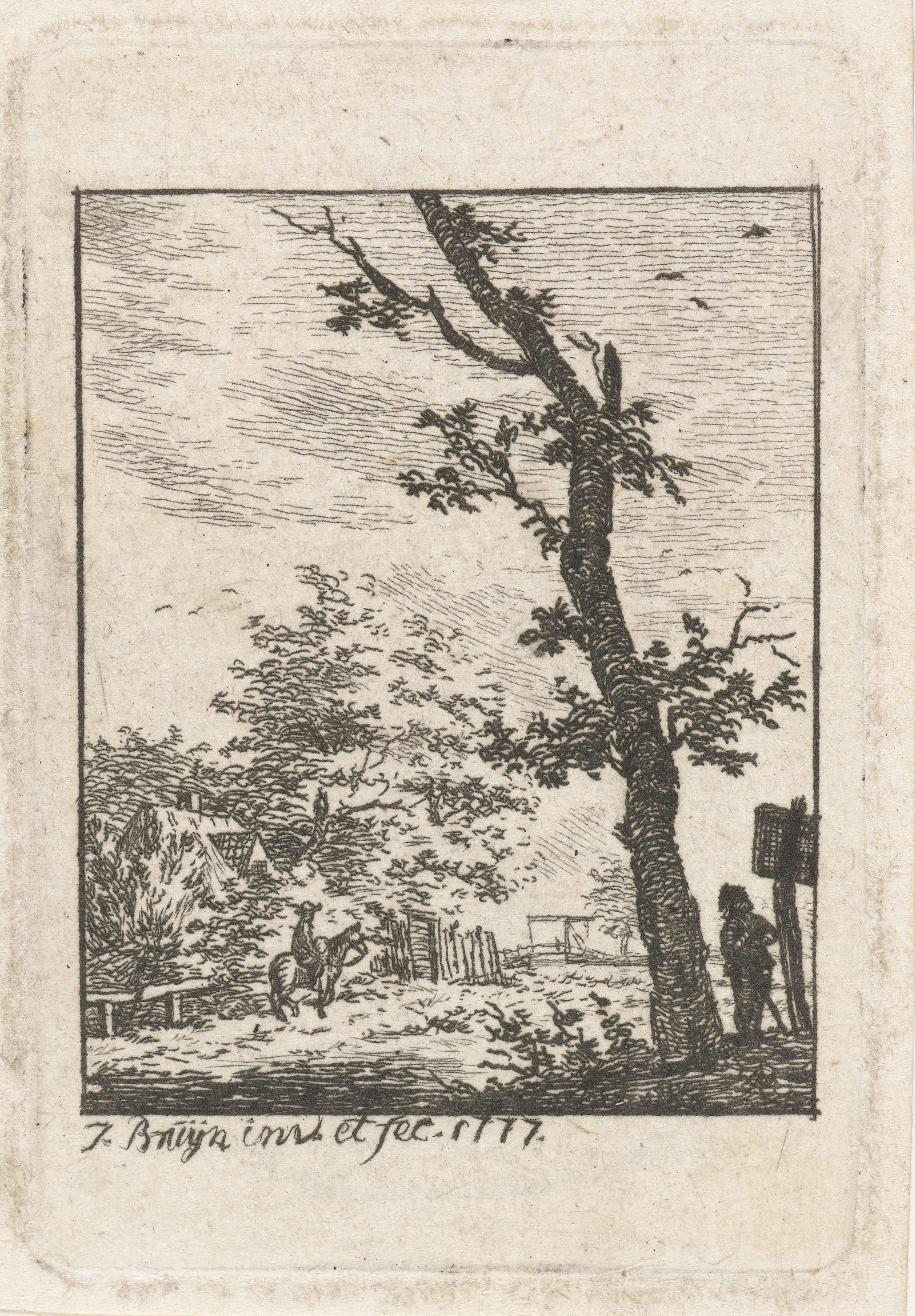 Landschap met ruiter