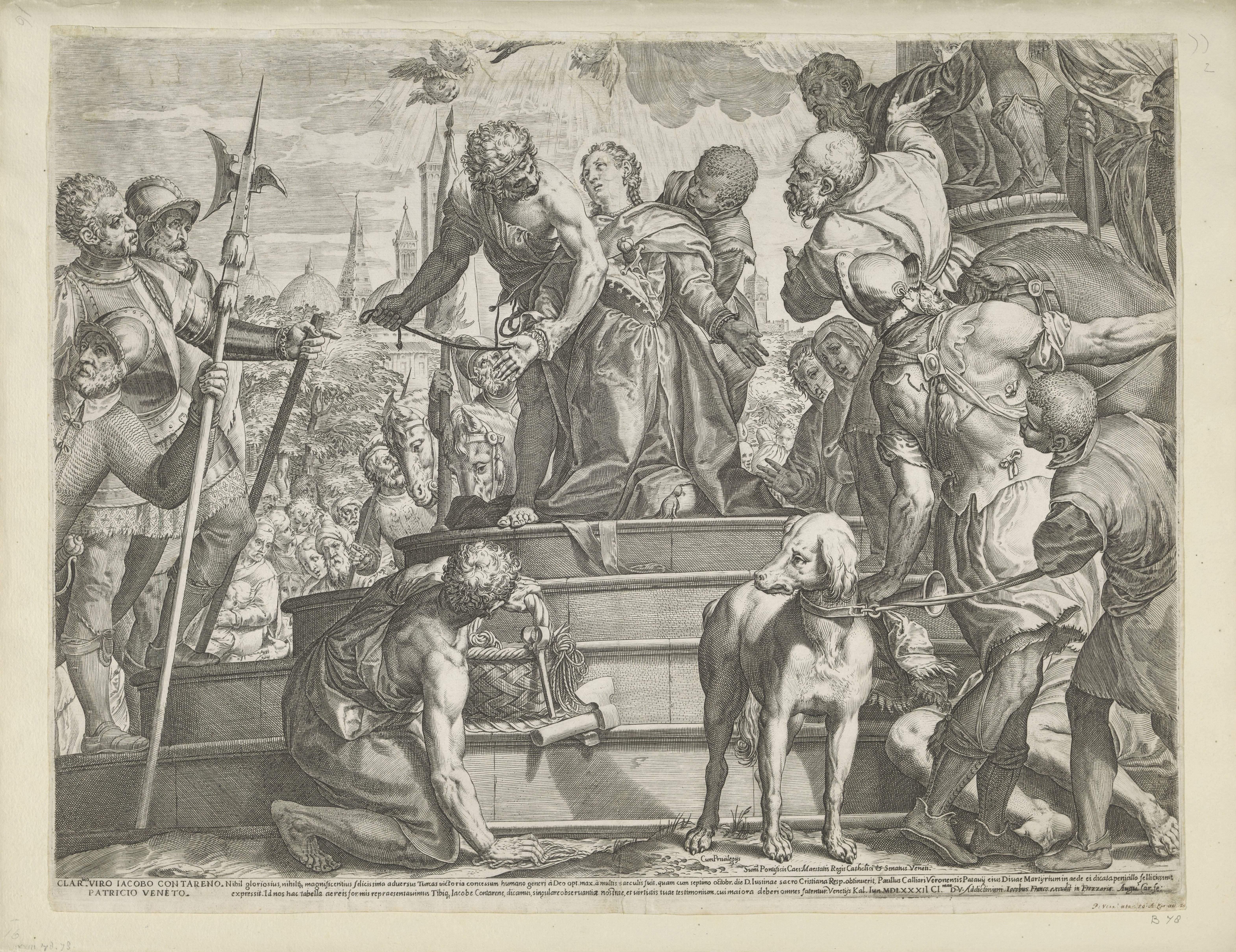 Het martelaarschap van de heilige Justina van Padua (onderste helft)