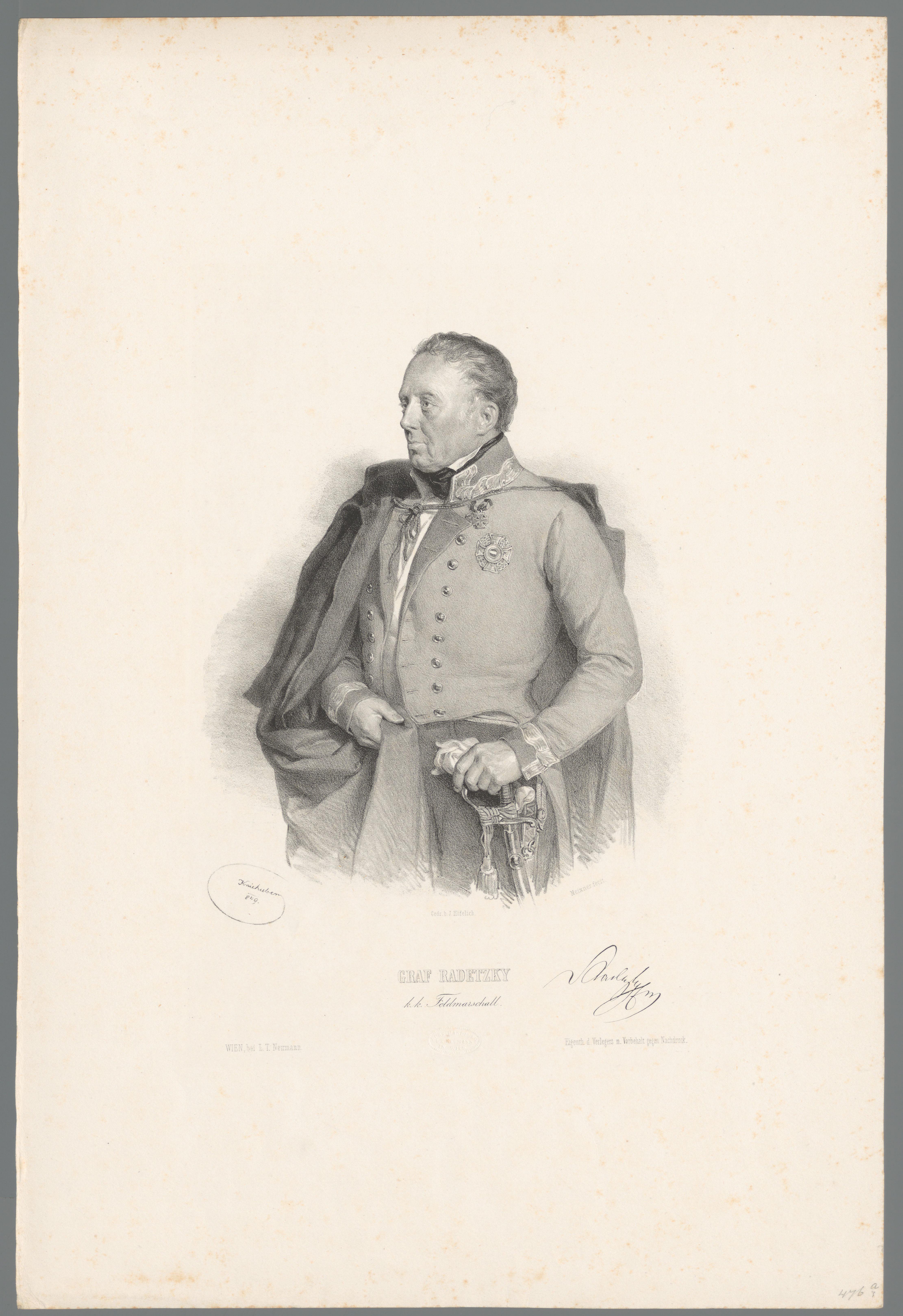 Portret van Josef Wenzel Radetzky von Radetz