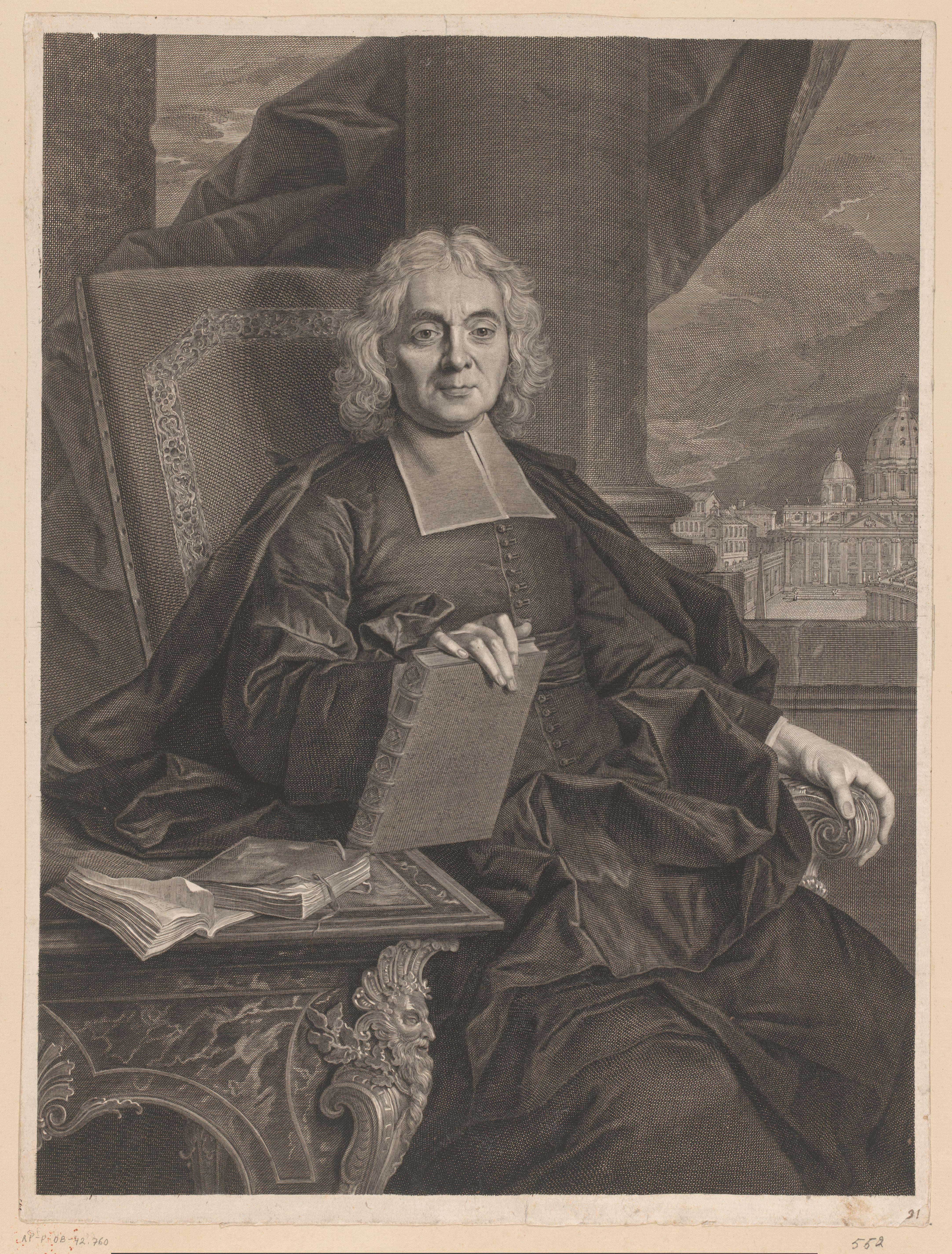 Portret van Eusèbe Renaudot op 74-jarige leeftijd