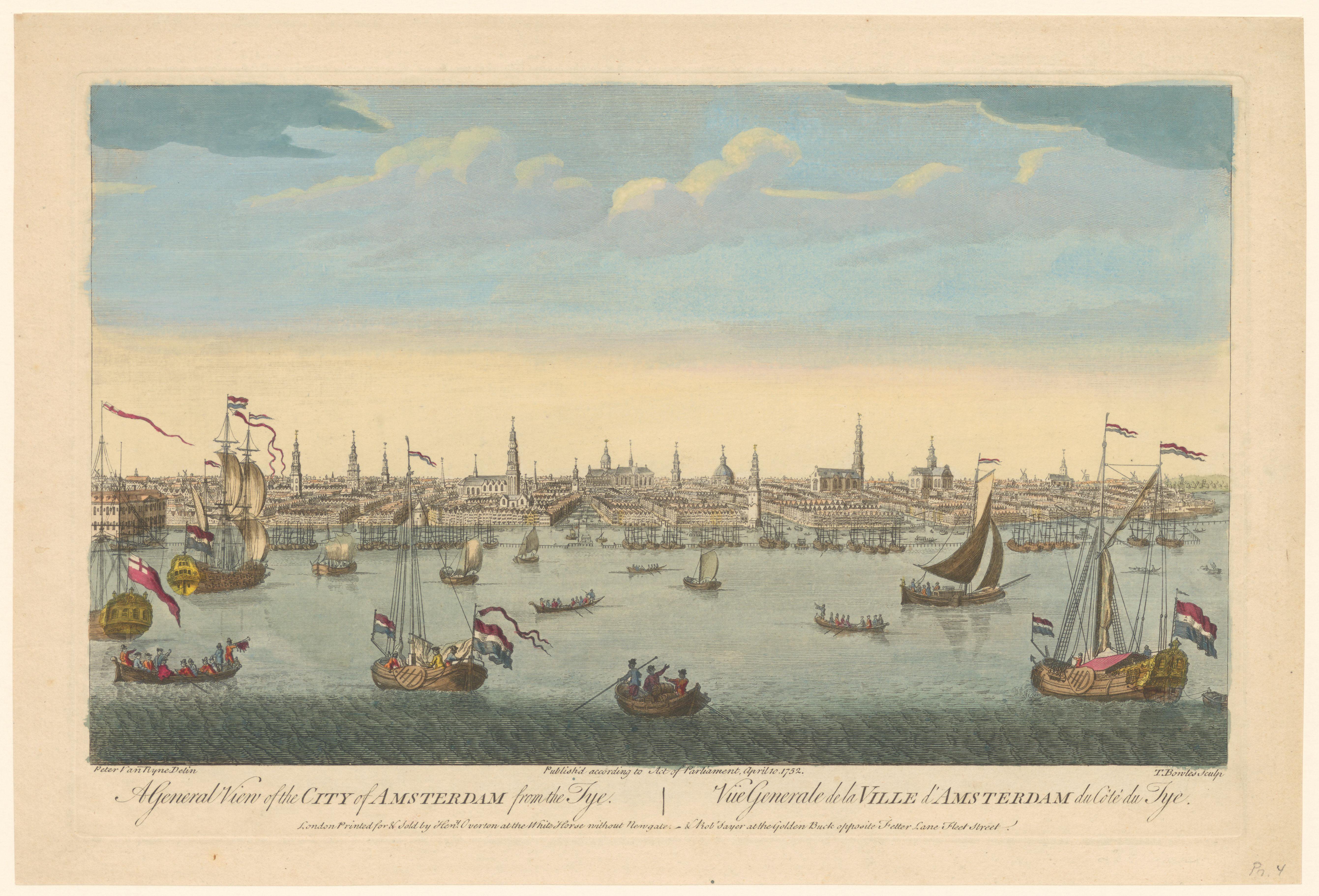 Gezicht op Amsterdam vanaf het IJ