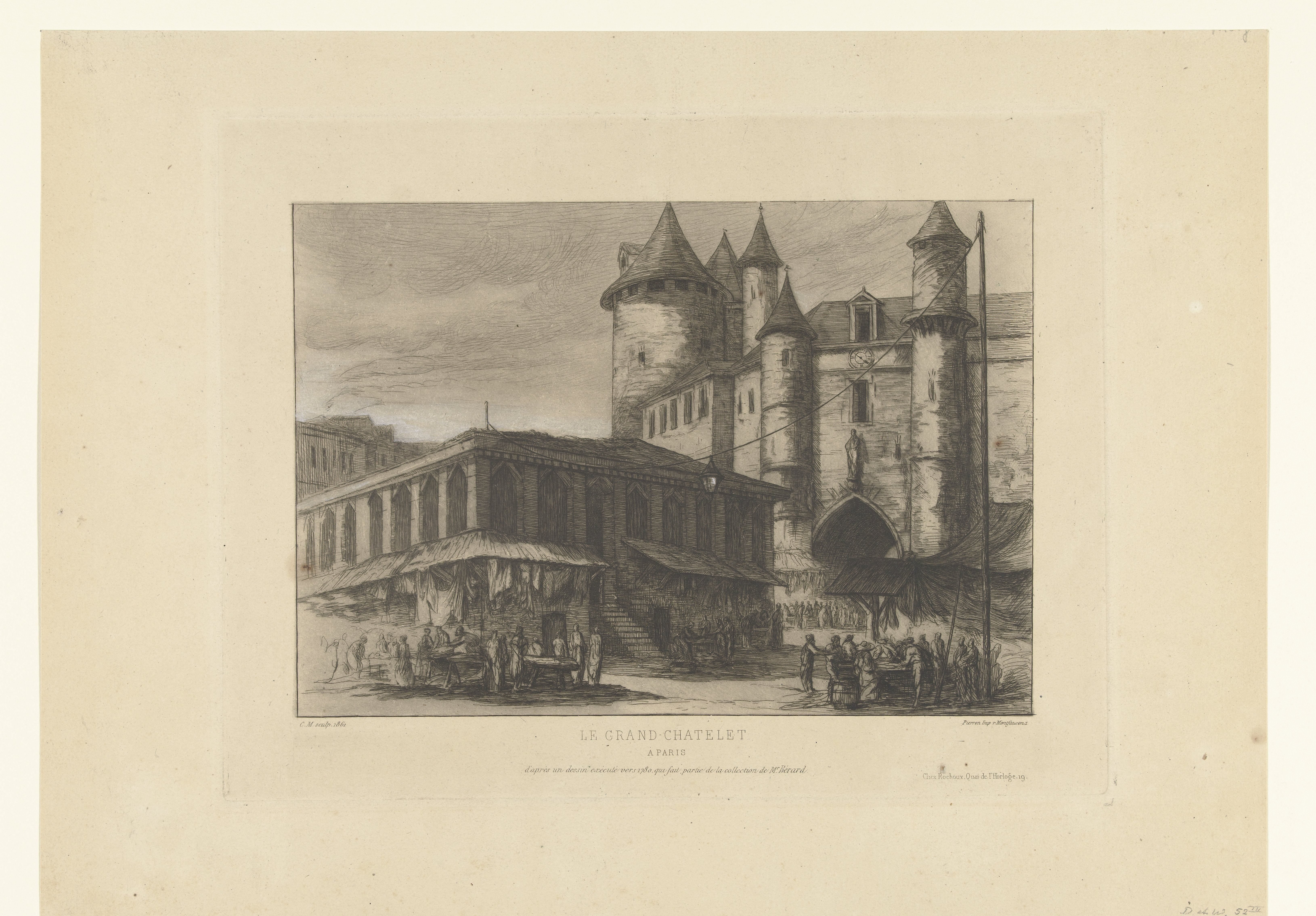 Fort Grand Châtelet en marktplein in Parijs