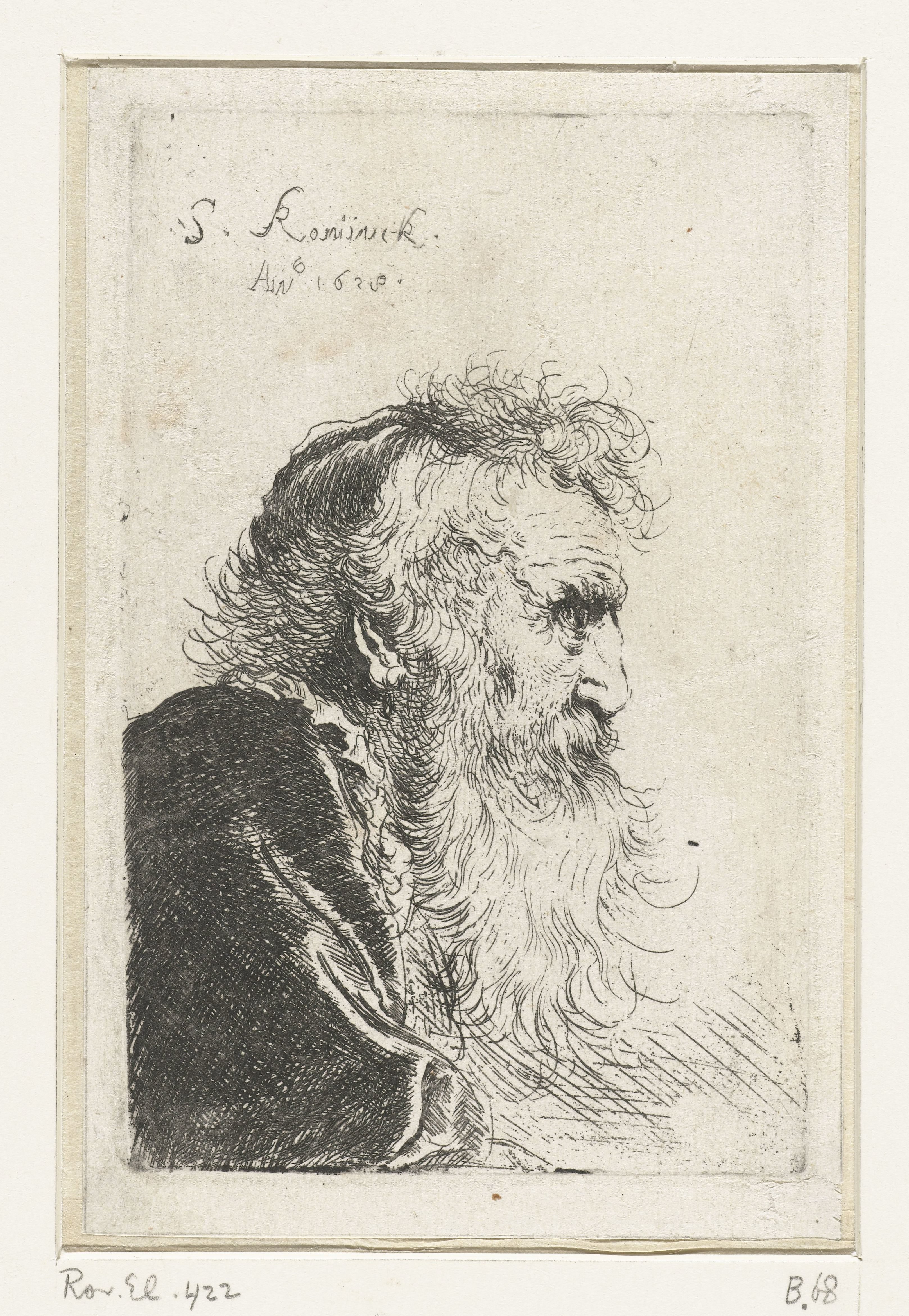 Oude man met baard
