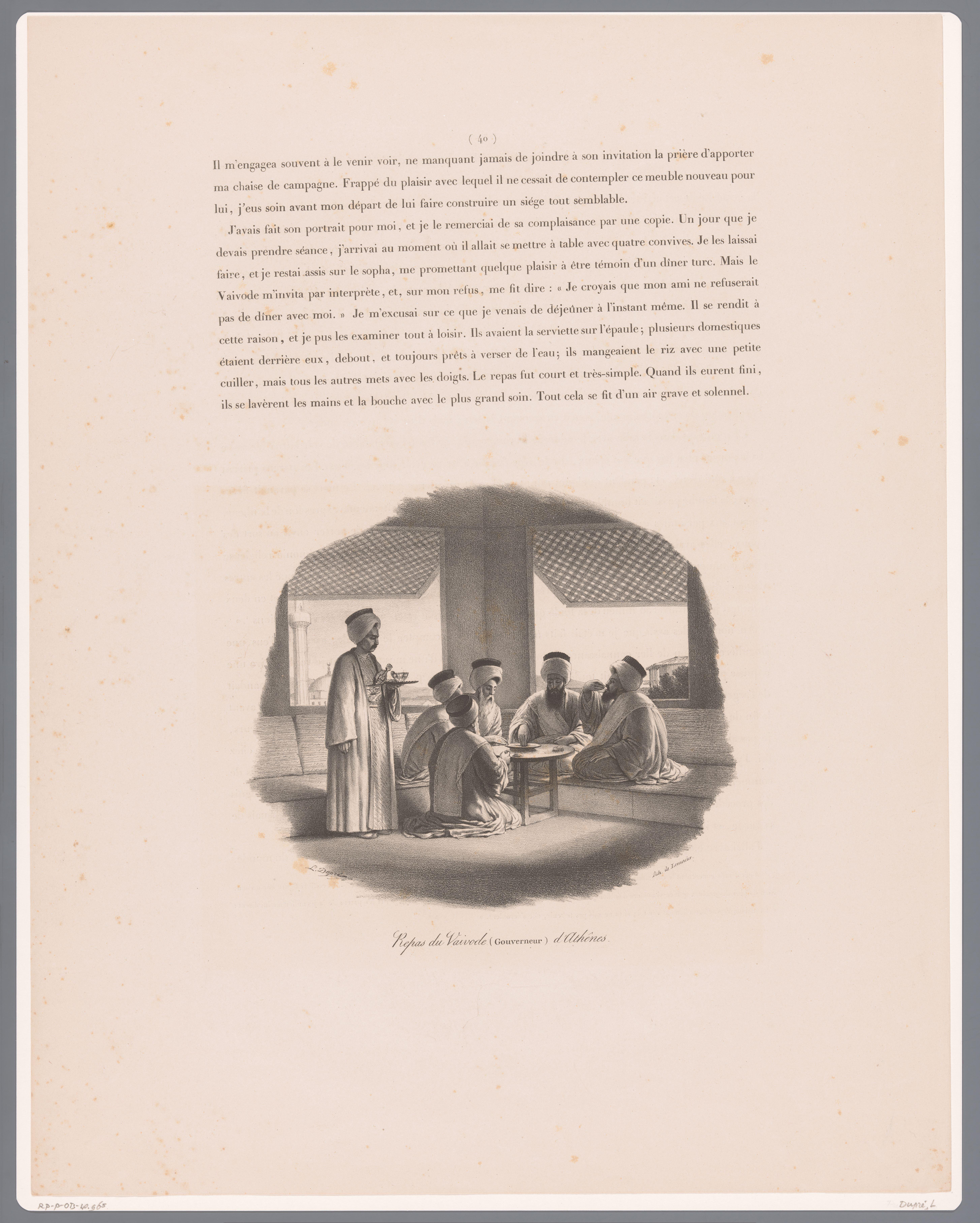 Maaltijd bij gouverneur Vaivode in Athene