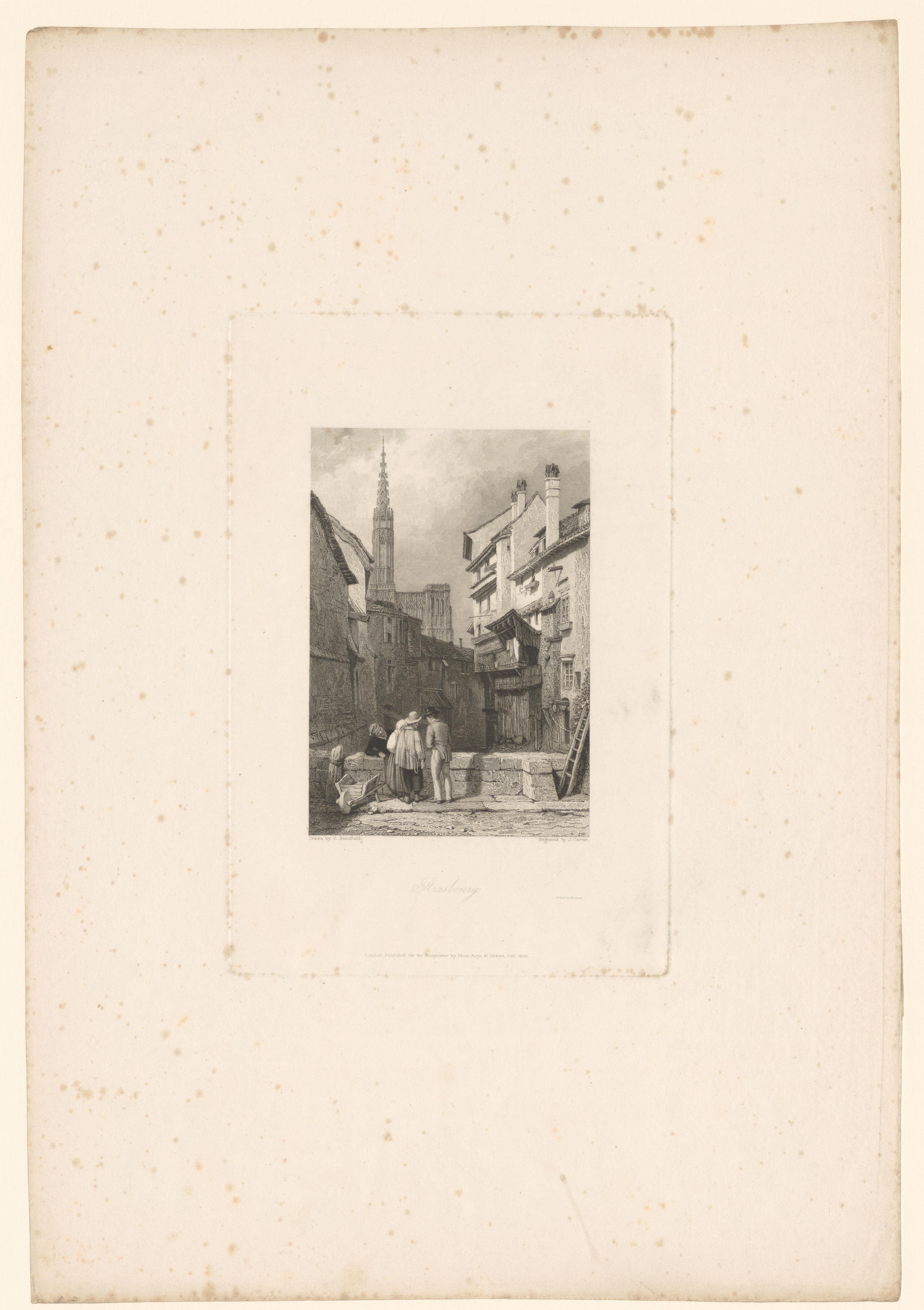 Gezicht op de toren van de kathedraal van Straatsburg