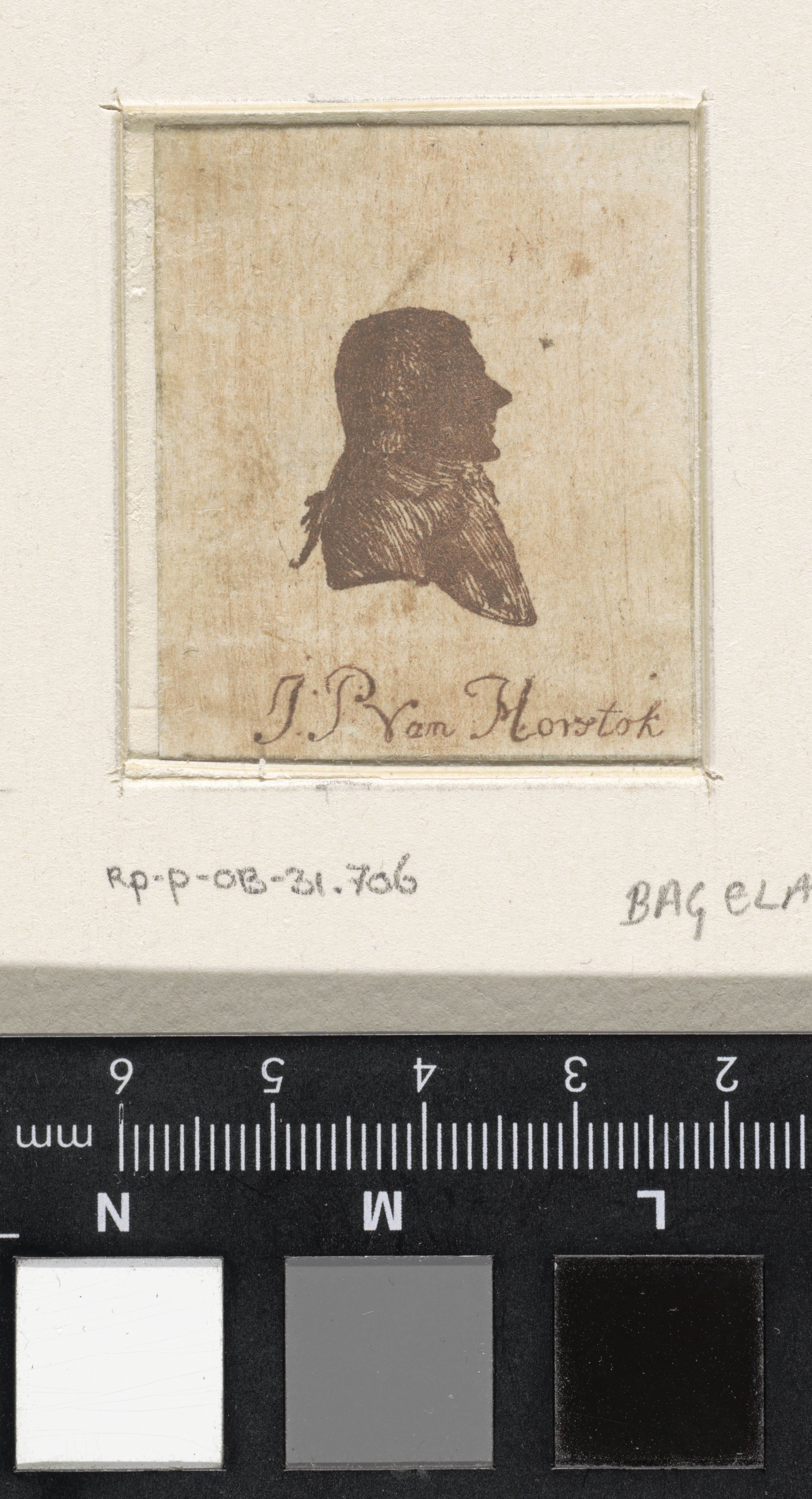 Portret van Johannes Petrus van Horstok in silhouet