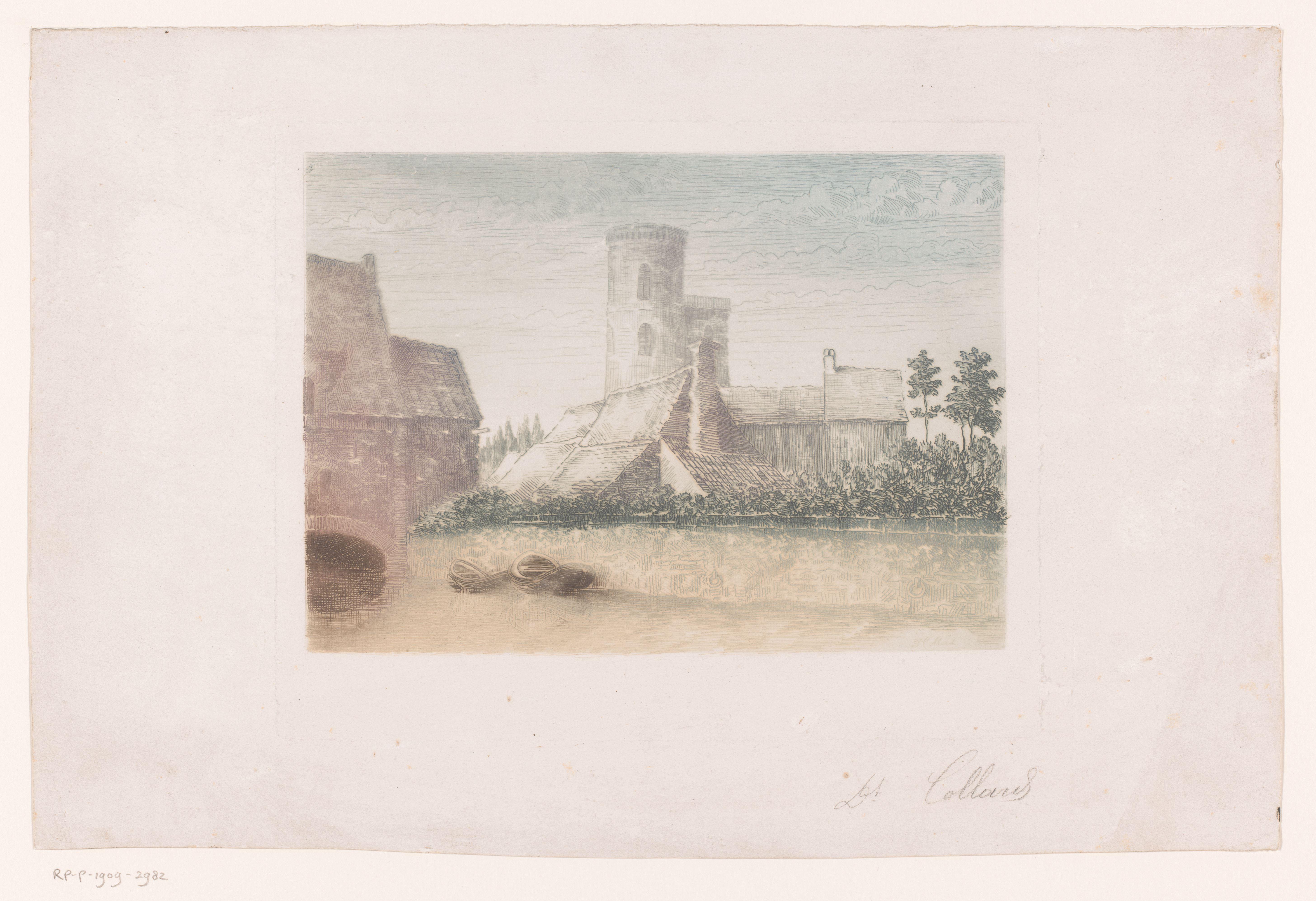 Gezicht op een oude stadswal
