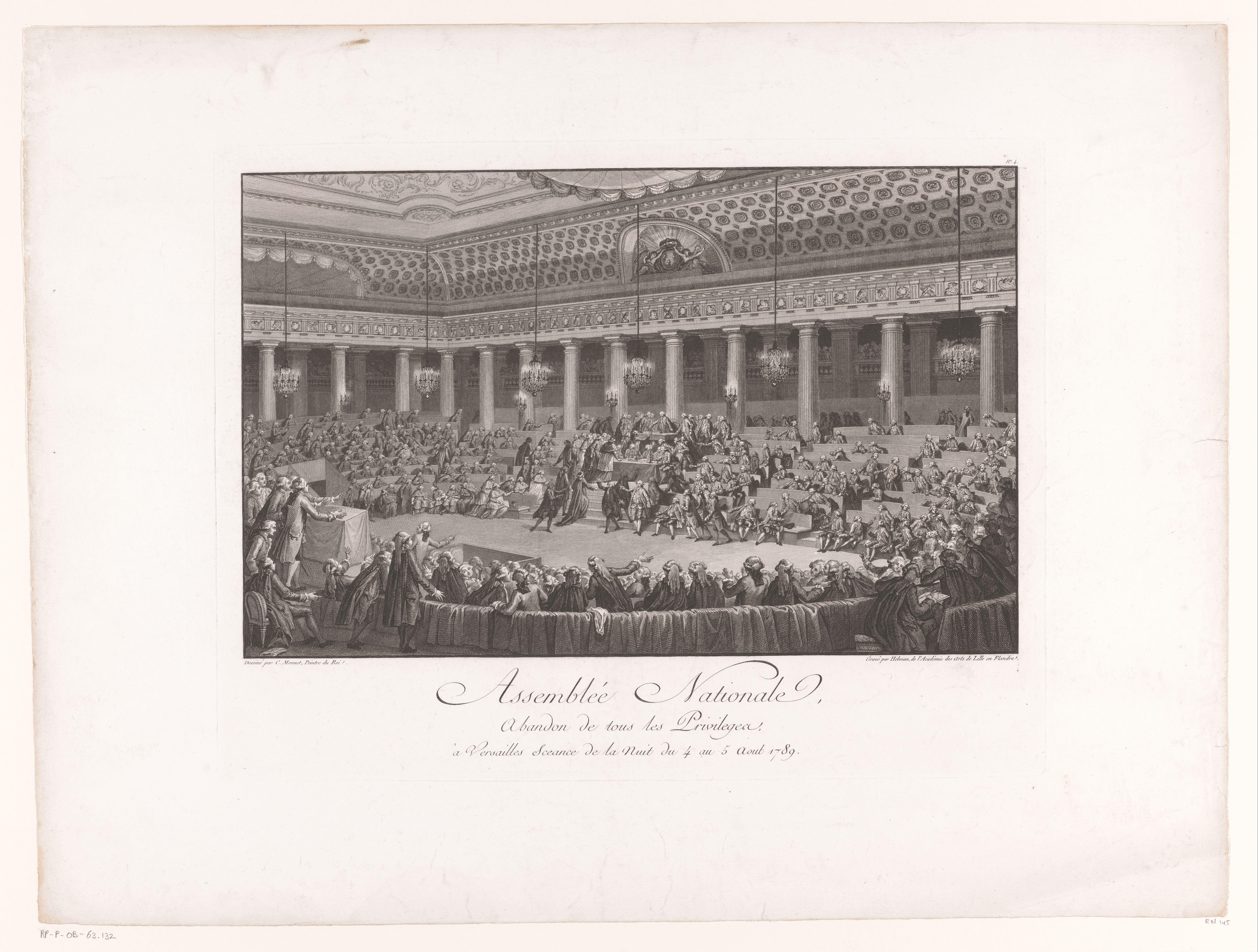 Vergadering in de Assemblée Nationale