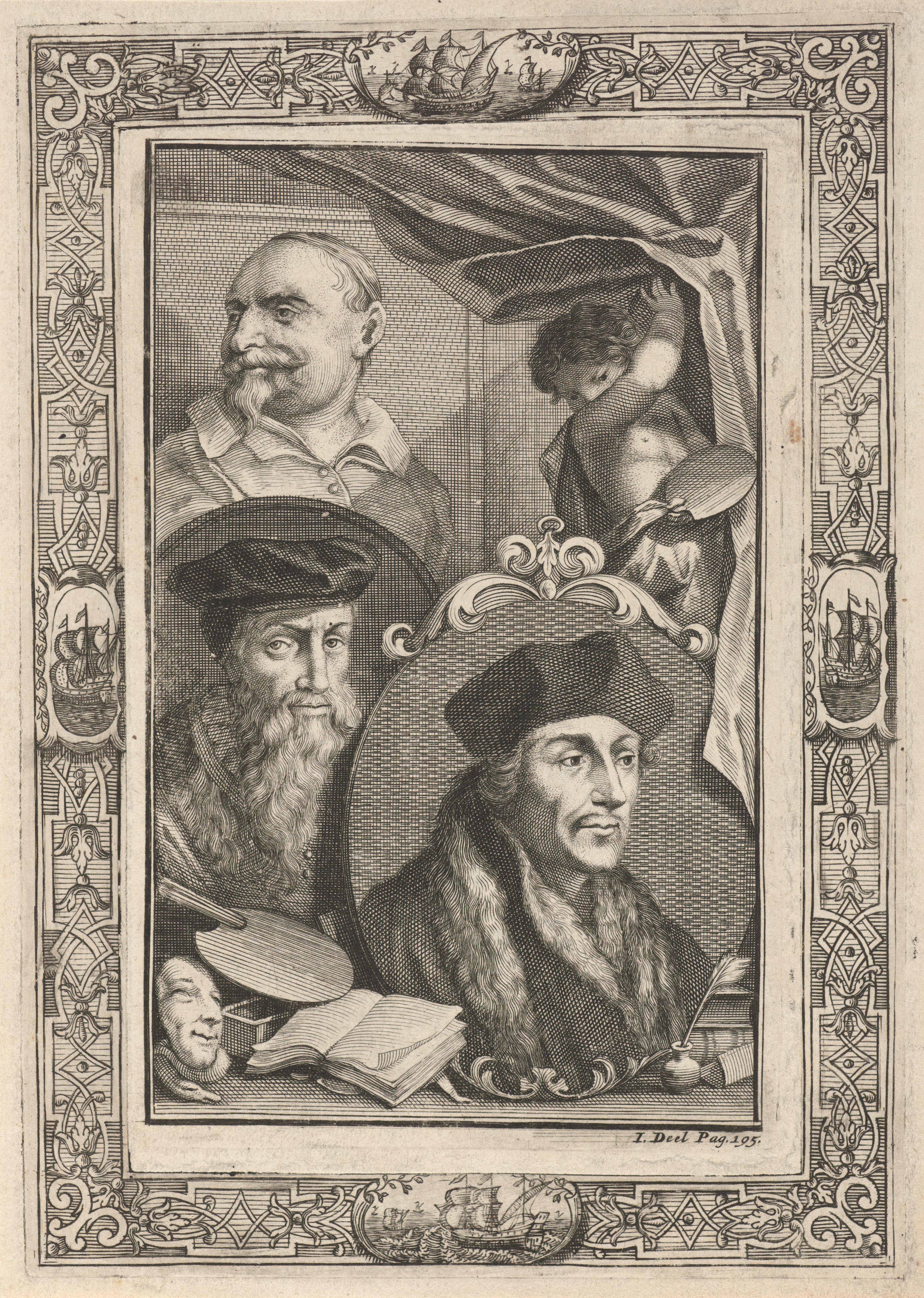 Portretten van Desiderius Erasmus, David Jorisz en Jan Snellinck